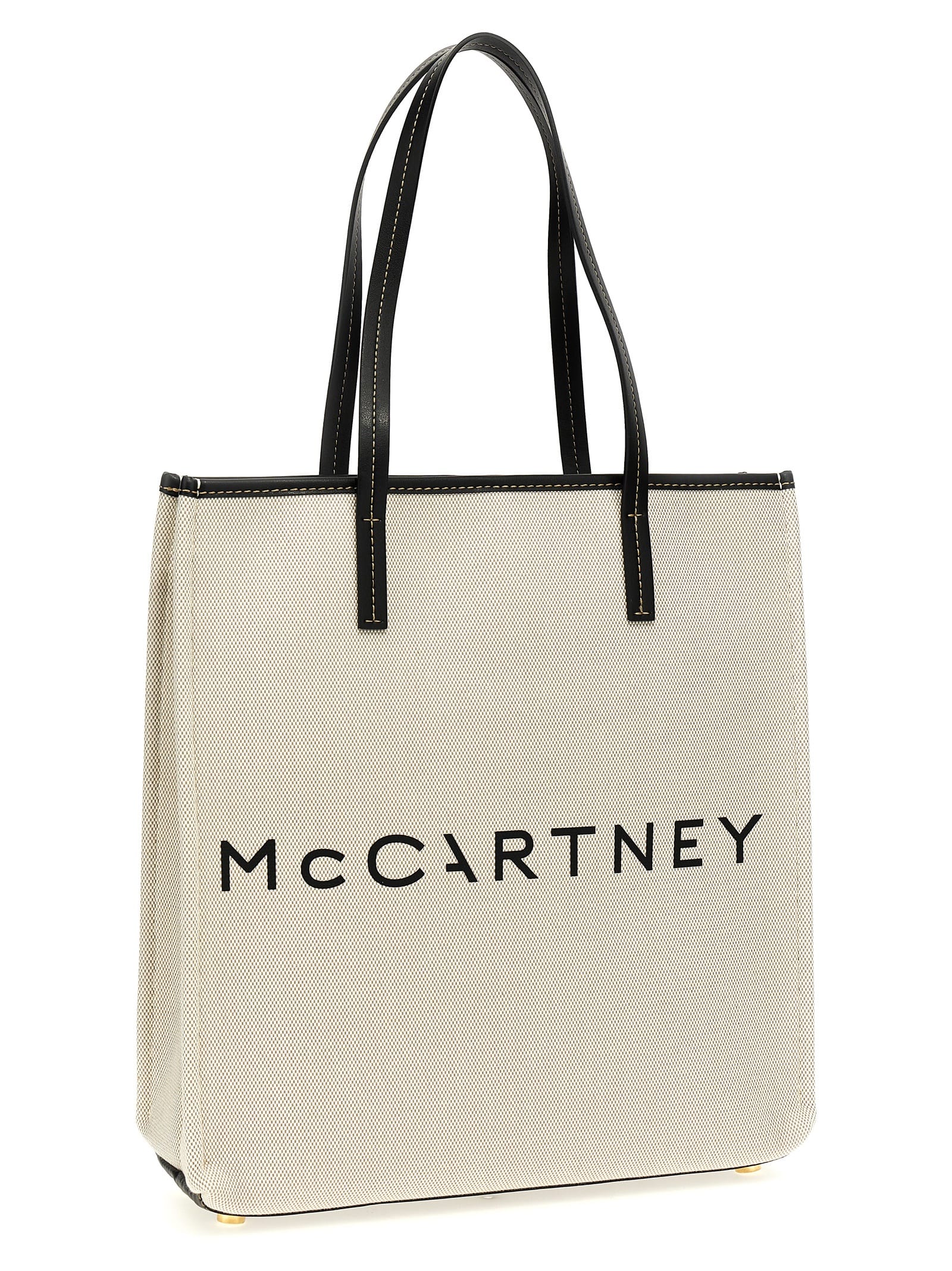 トートバッグ Stella McCartney SS25 Logo shopping bag (502793WP0234 9809) Women ブラック ステラ ロゴ スクエア トートバッグ | Stella