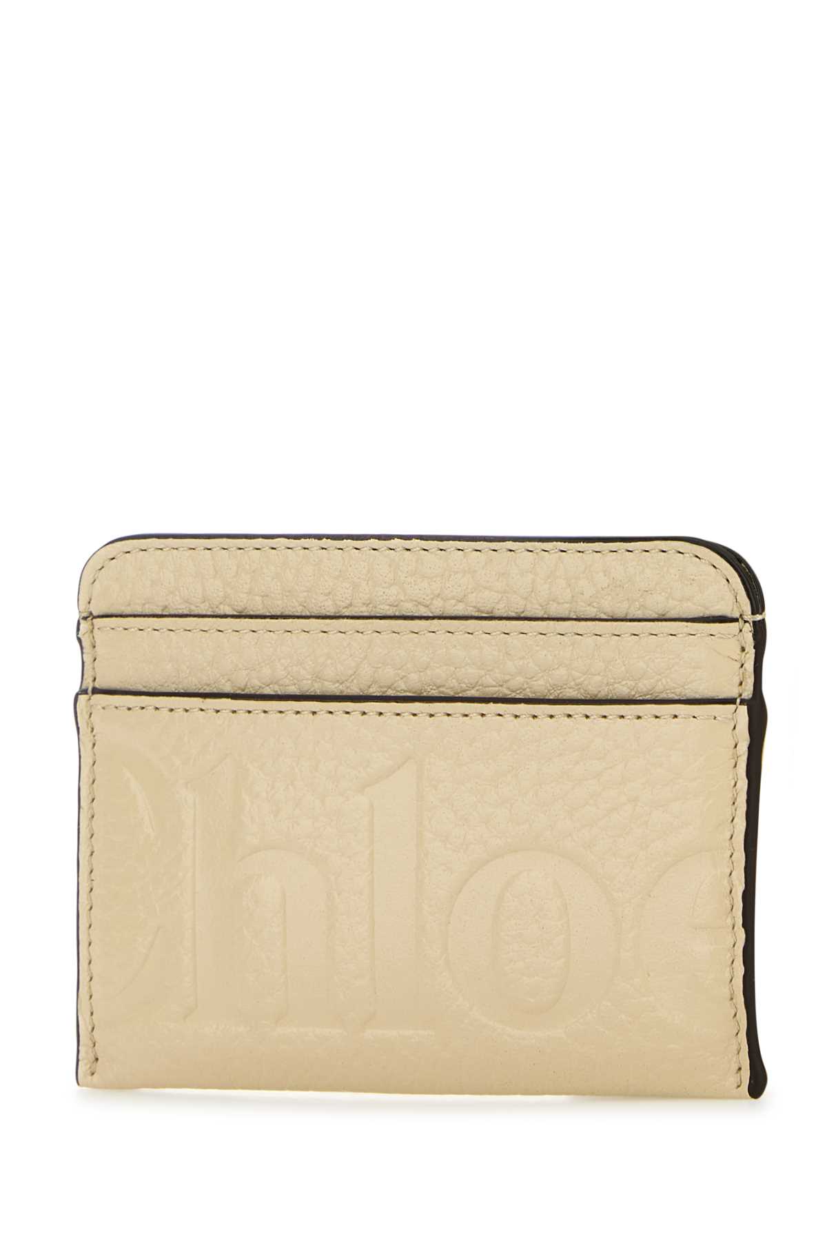 CHLOE(クロエ) ICONIC LEATHER CARD CASE [正規品/関税込] Chloé Cream Leather Card Holder | italist