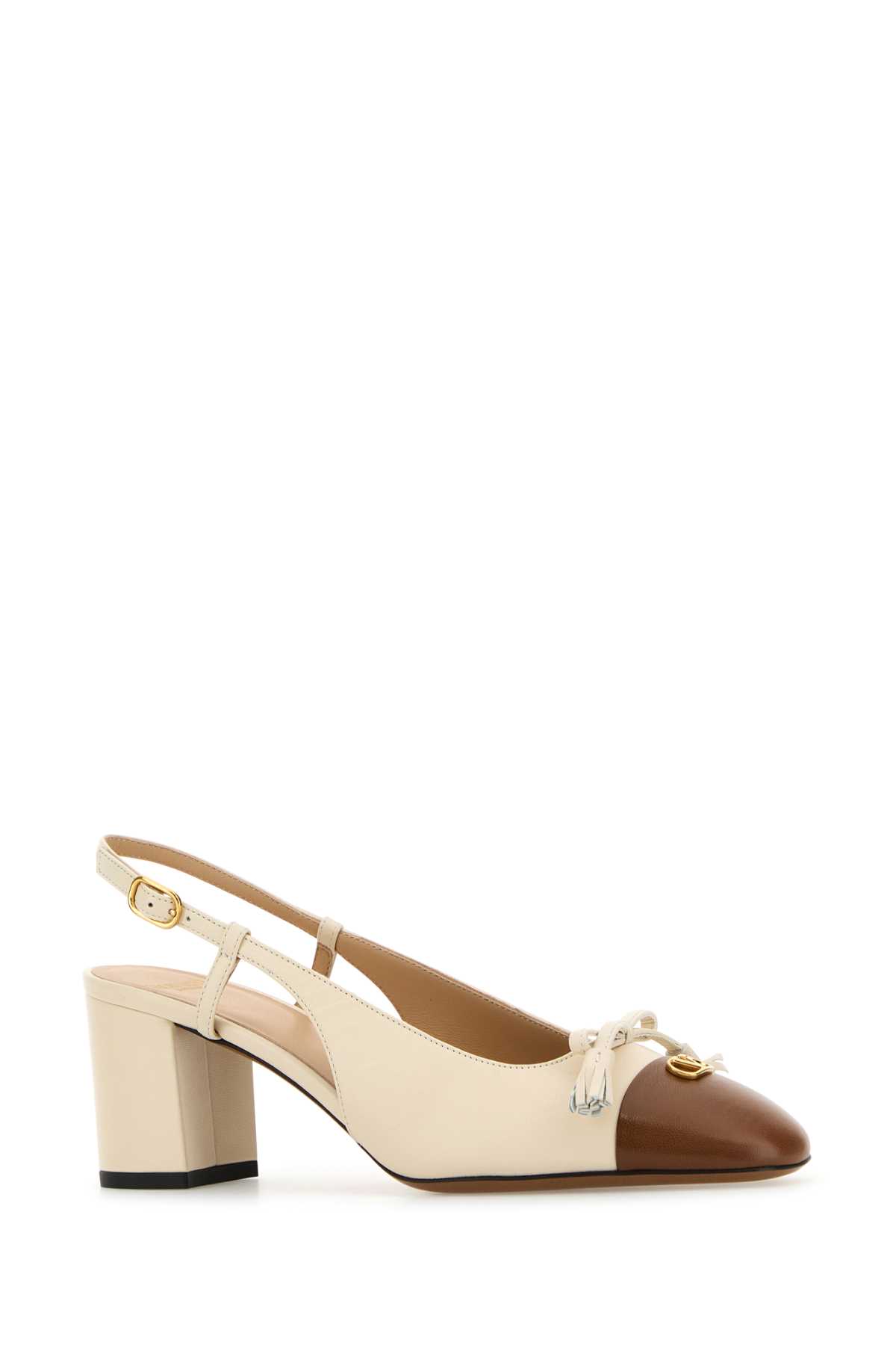 サンダル・ミュール VALENTINO Sand leather VLogo Signature pumps Vlogo Signature Metallic Slingback Pumps With Cornely