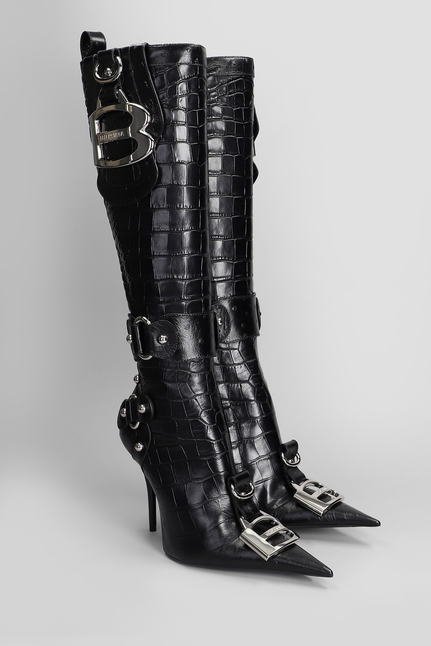 Balenciaga Essex Boot 110 High Heels Boots In Black Leather
