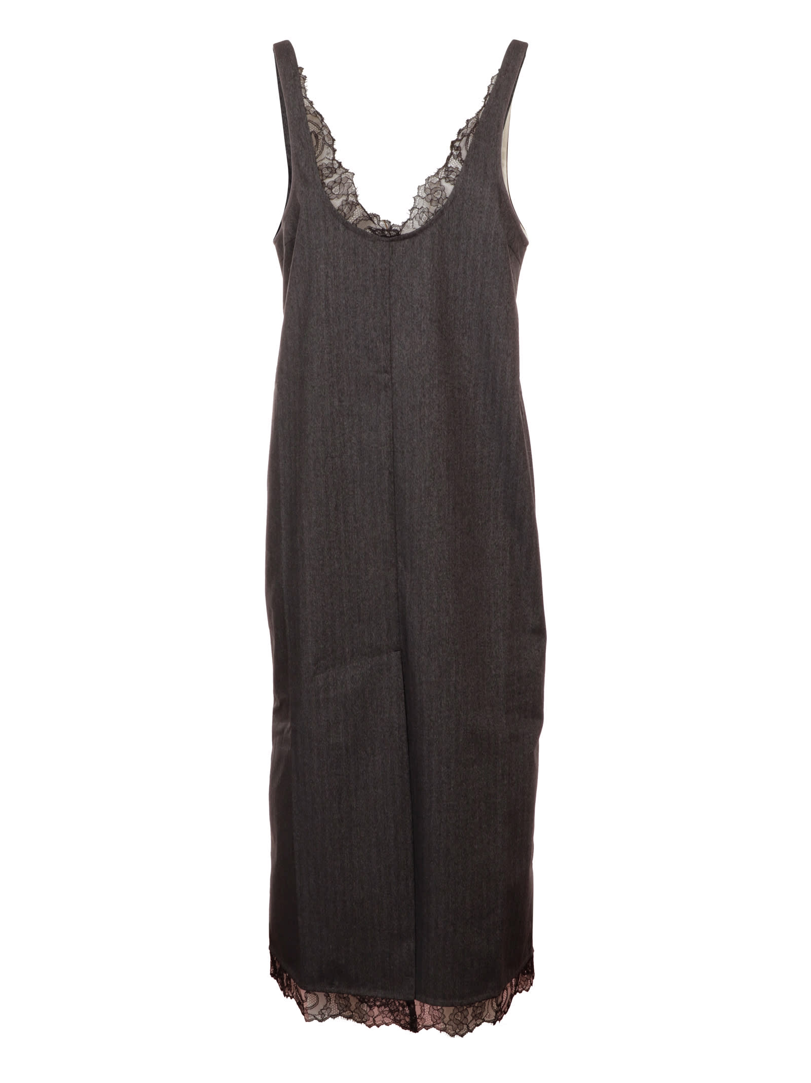 Ganni Drapey Suiting U-neck Midi Dress | italist 