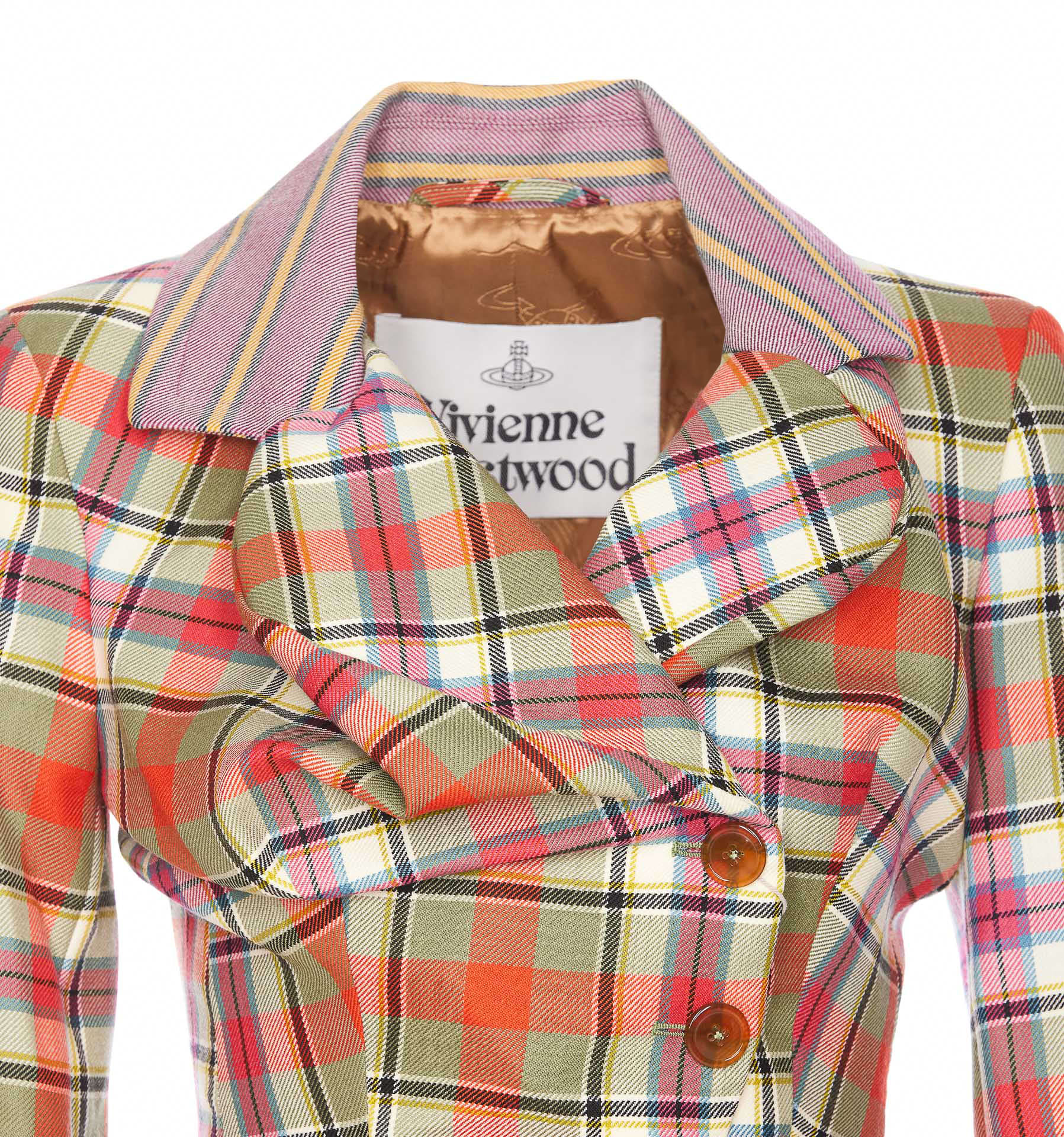 【Vivienne Westwood】タータンウール柄 Drunken ジャケット ☆Vivienne Westwood☆DRUNKEN TAILORED ジャケット (Vivienne