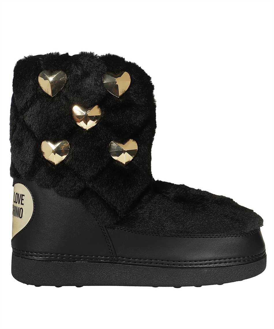 ショートブーツ・ブーティ LOVE MOSCHINO Woman Flat ankle boots Black JA24175G0LIA0 000 Love Moschino Ankle Boots | italist