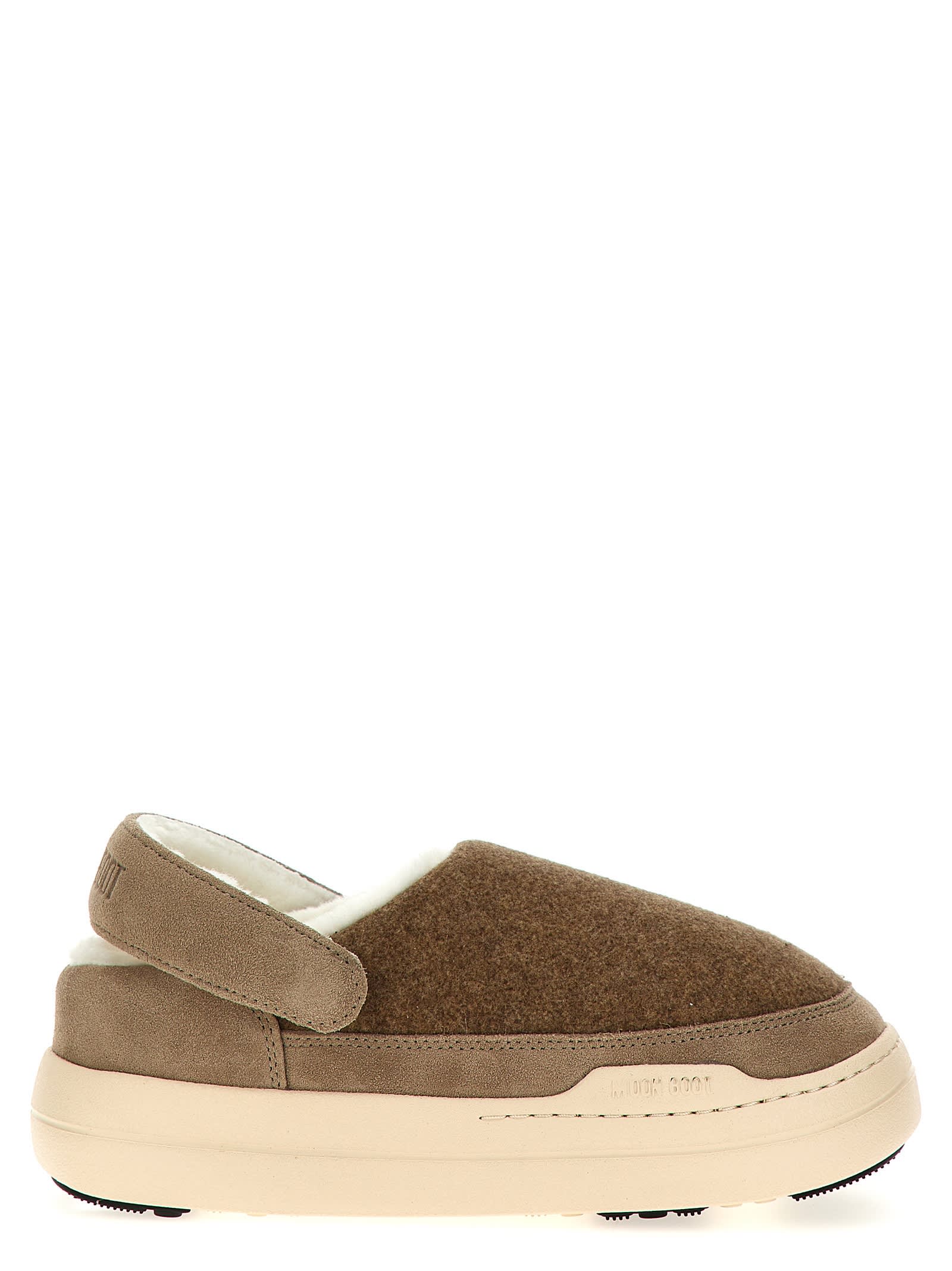 サンダル・ミュール MOON BOOT SS25 'Park' mules (80D2470090 L017) Moon Boot Park Mules - Beige - Women | 80D2470090L017