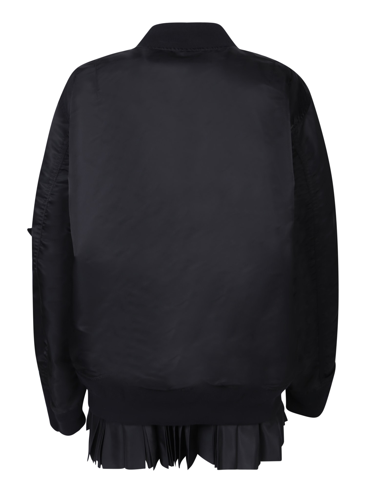 Sacai Twill Black Bomber Jacket | italist