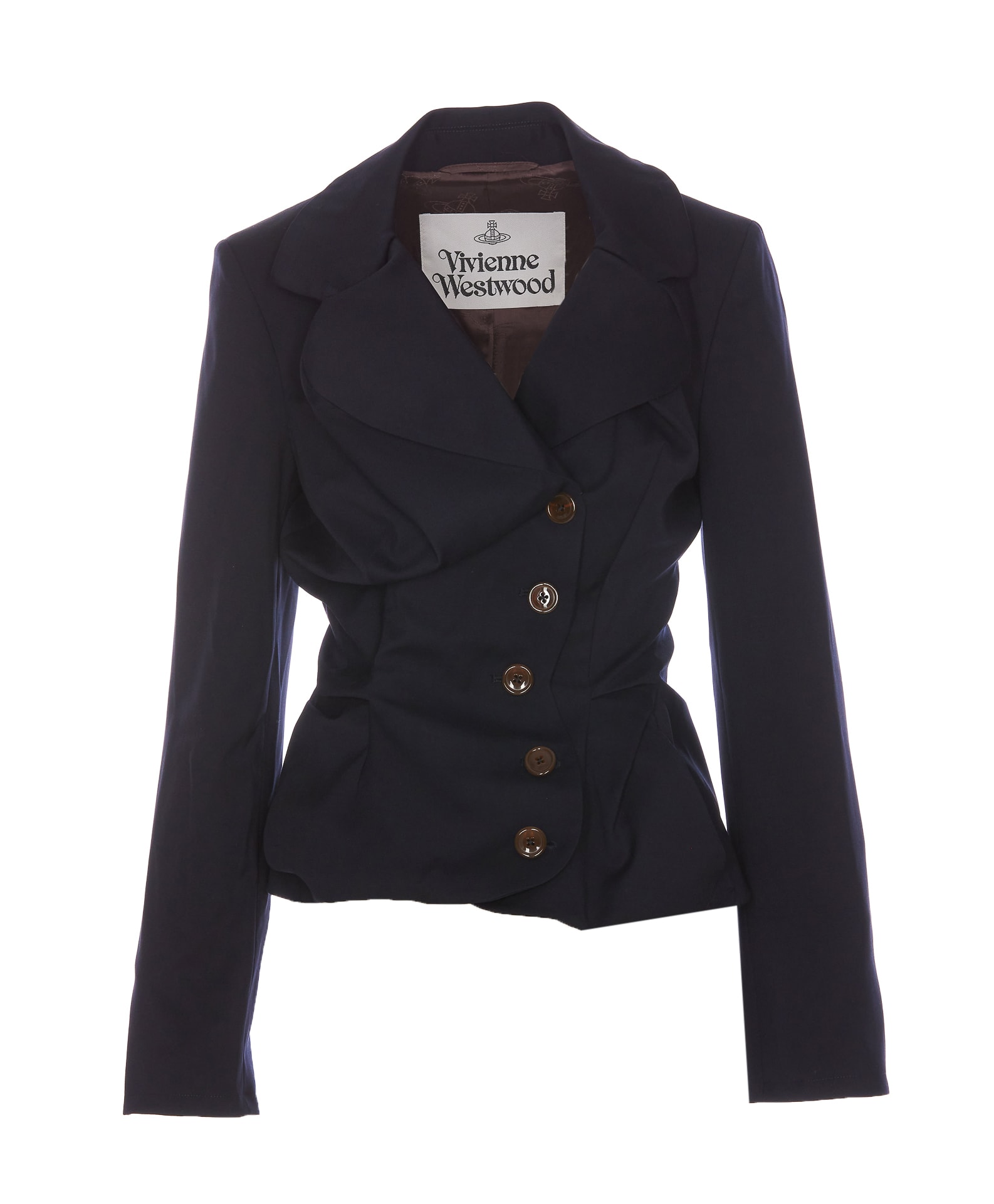 【Vivienne Westwood】Drunken ドランクン コットン ジャケット Drunken cotton jacket in grey - Vivienne Westwood | Mytheresa