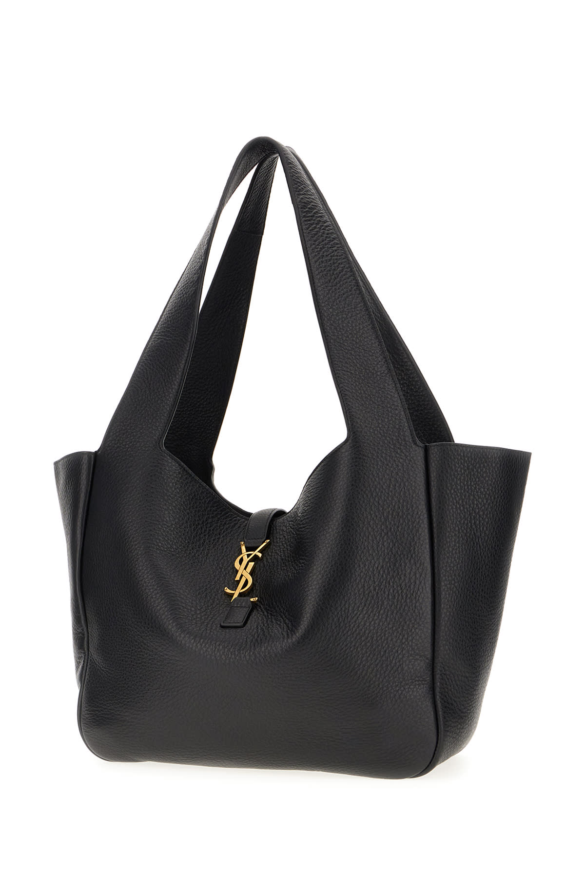 Saint Laurent Black Leather Le 5 ã 7 Bea Shopping Bag