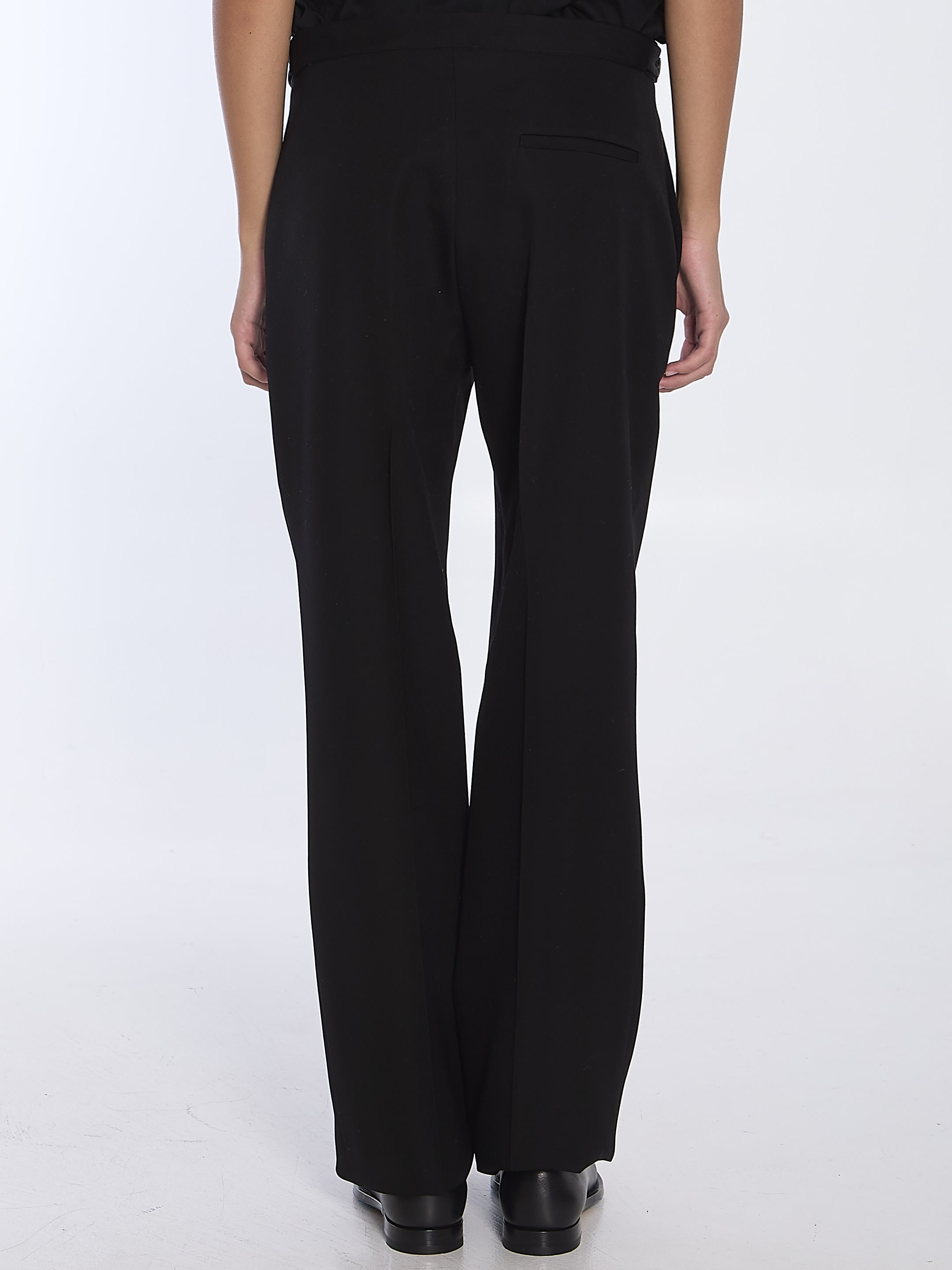 【関税&送料込】The Row Black Wool Jesse Pant THE ROW Jesse wool and silk-blend straight-leg pants | NET-A