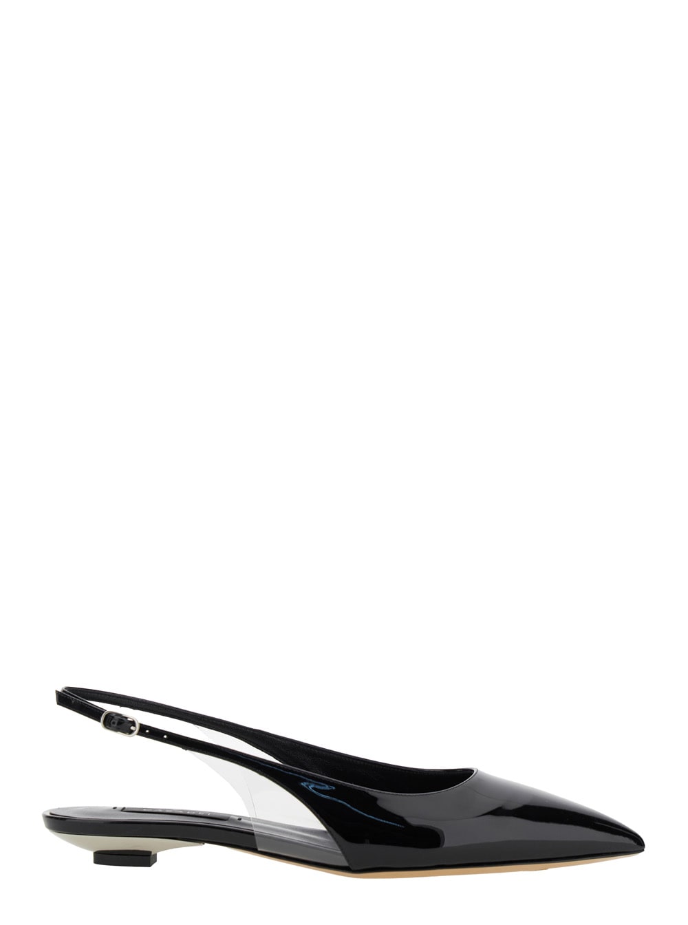 サンダル・ミュール CASADEI BALLERINA SLINGBACK MINI BLADE TIFFANY Casadei Black Mini Blade Slingback Tiffany Ballerina | ShopSimon