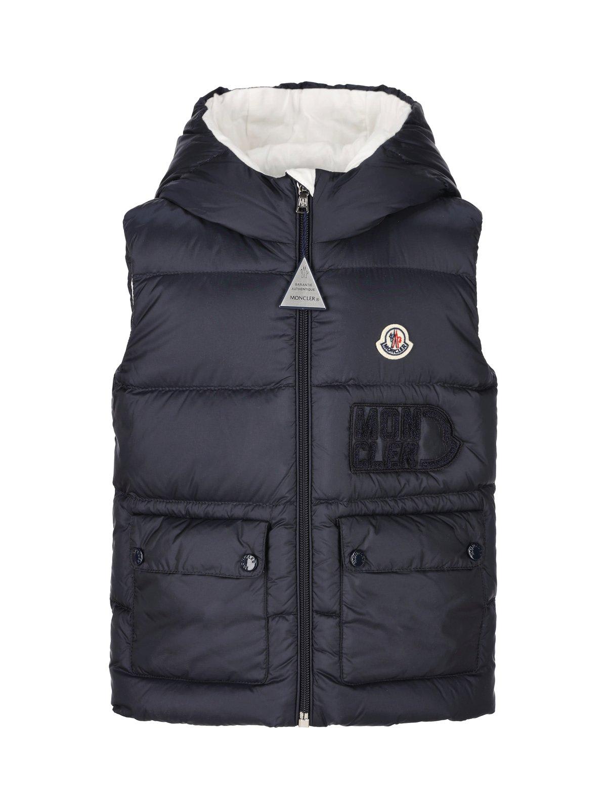 Moncler Logo Patch Hooded Vest | italist