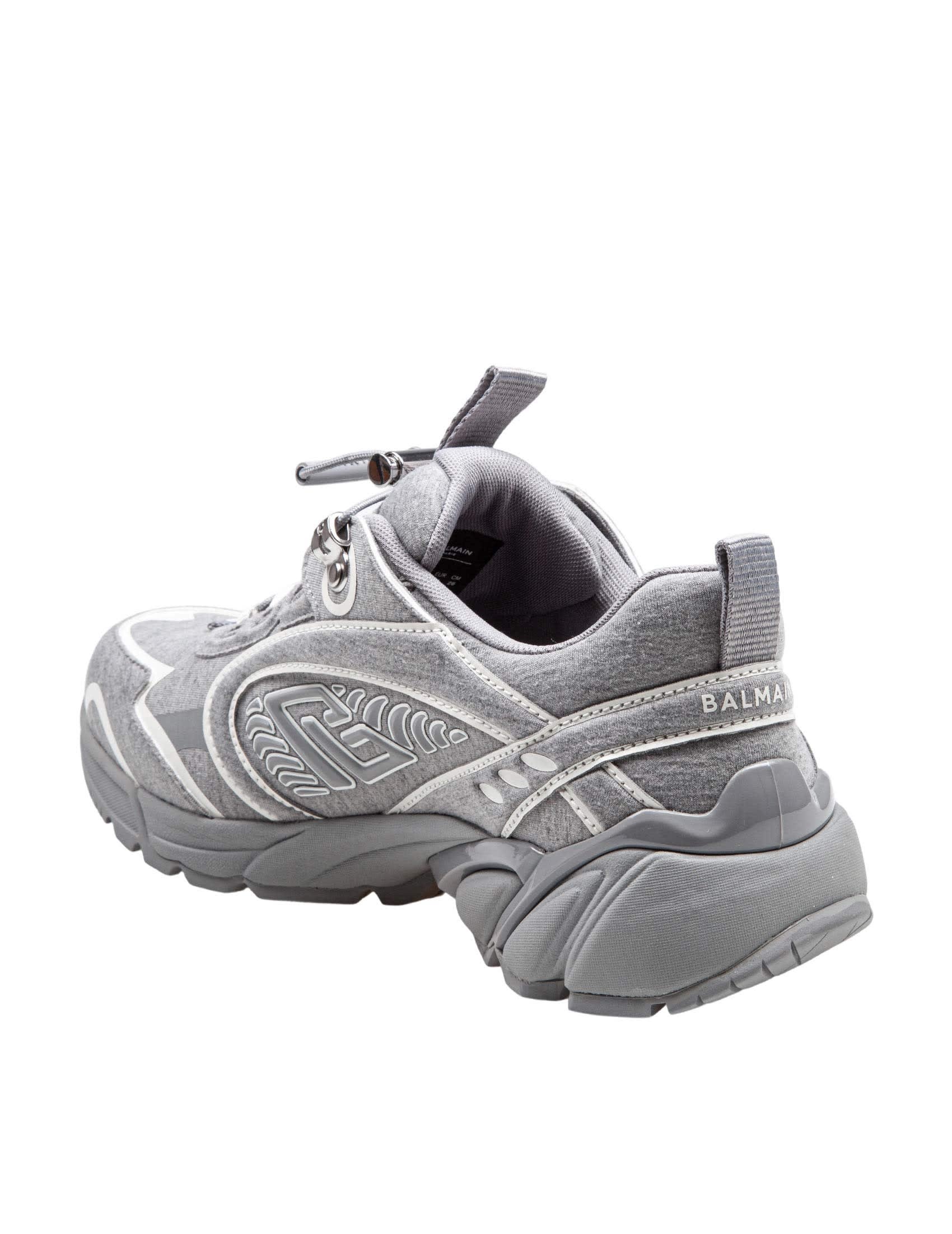 【送料&関税込】Balmain Cosmic Dust Pile Sneakers Color Grey Balmain Cosmic Dust Pile Sneakers Color Grey/white | italist