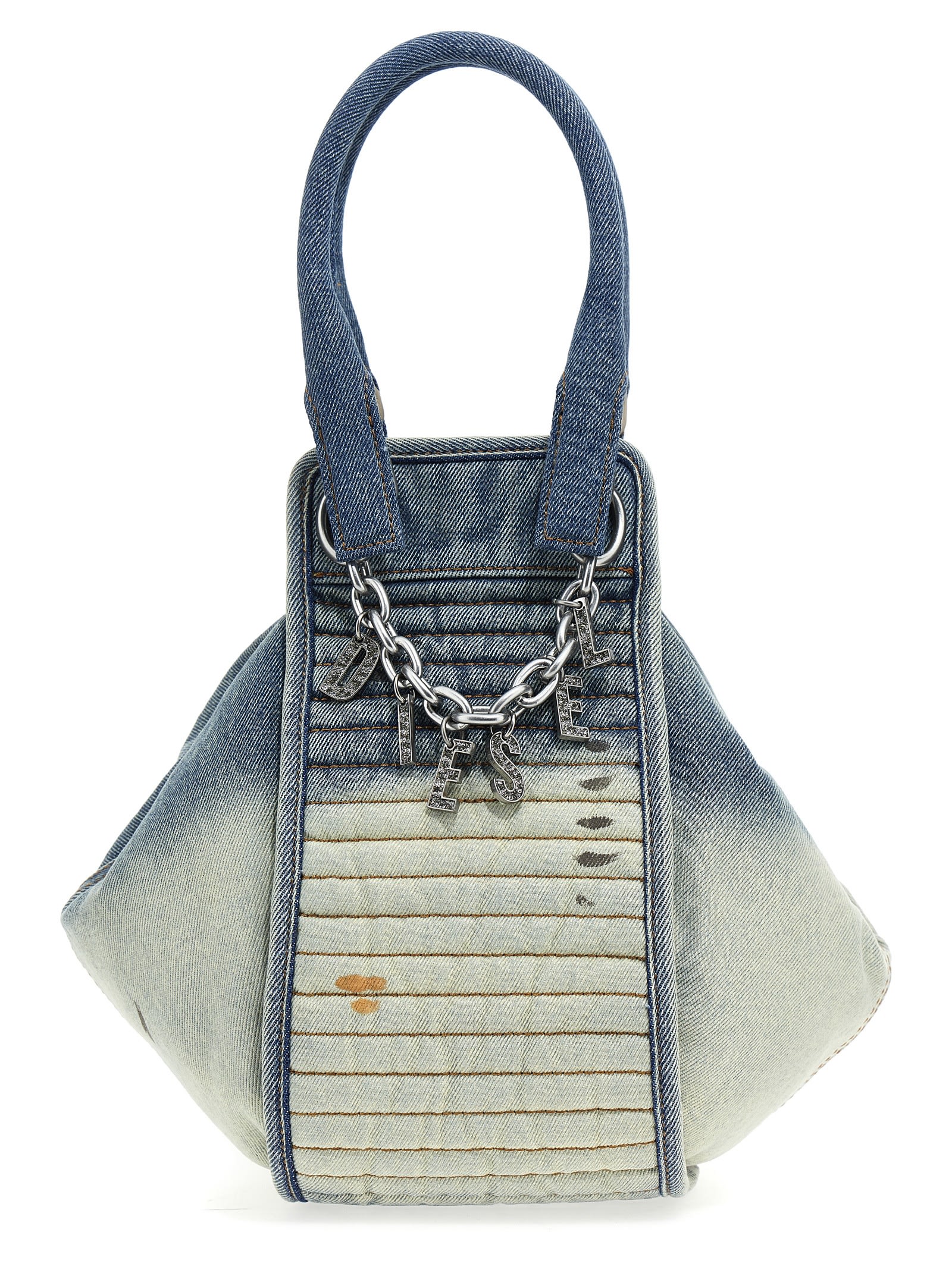 DIESEL 'charm-d' Denim Shoulder Bag in Gray