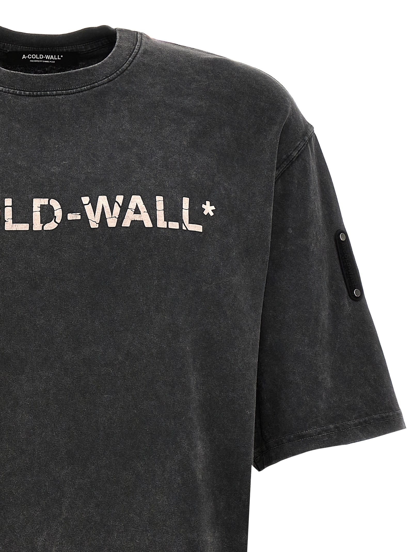 ★A-COLD-WALL★ Overdye Logo Short Sleeve T-Shirt Onyx ACWMT KNITTED OVERDYE LOGO T-SHIRT - ONYX – LOCUS