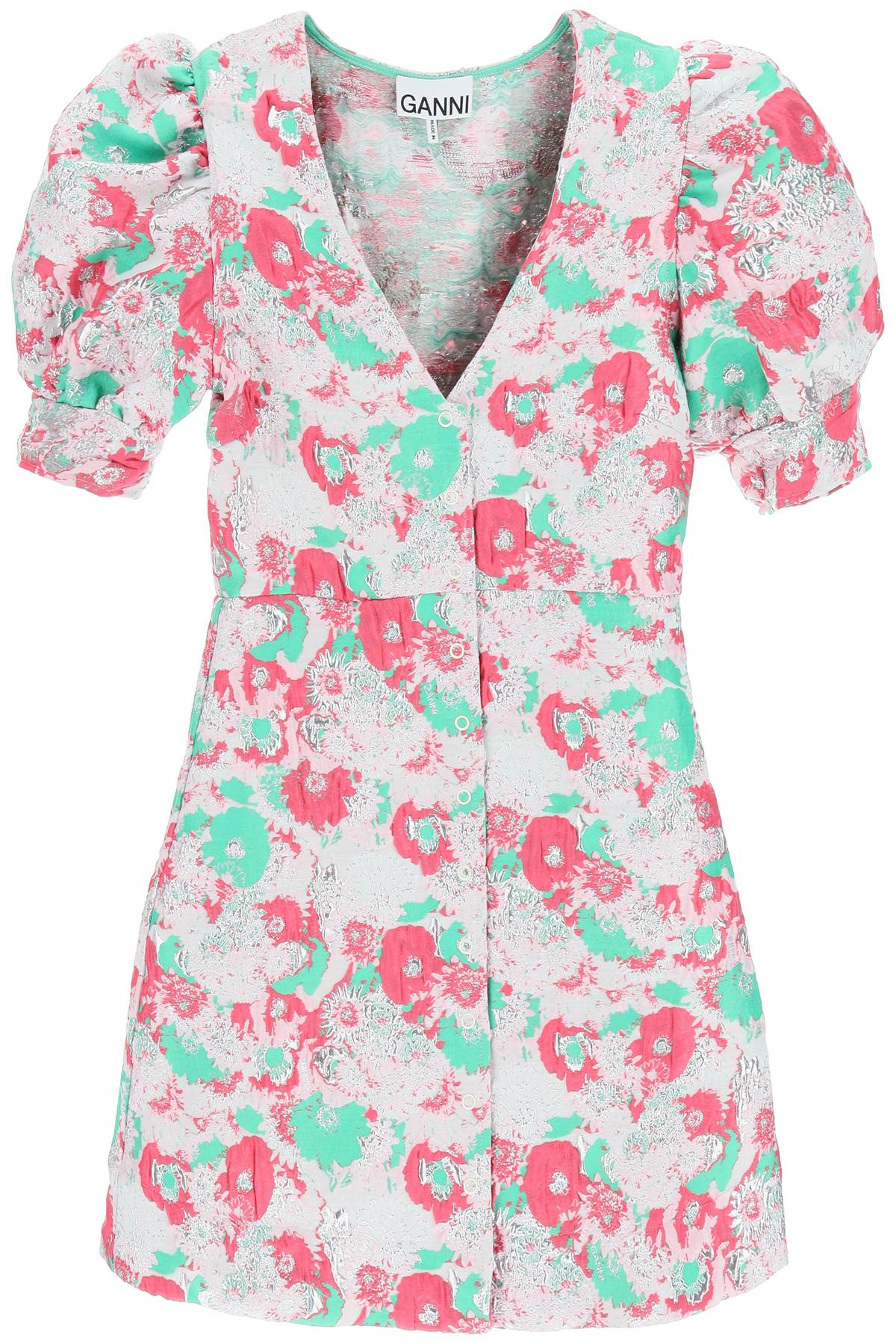 Ganni Jacquard Floral Dress italist