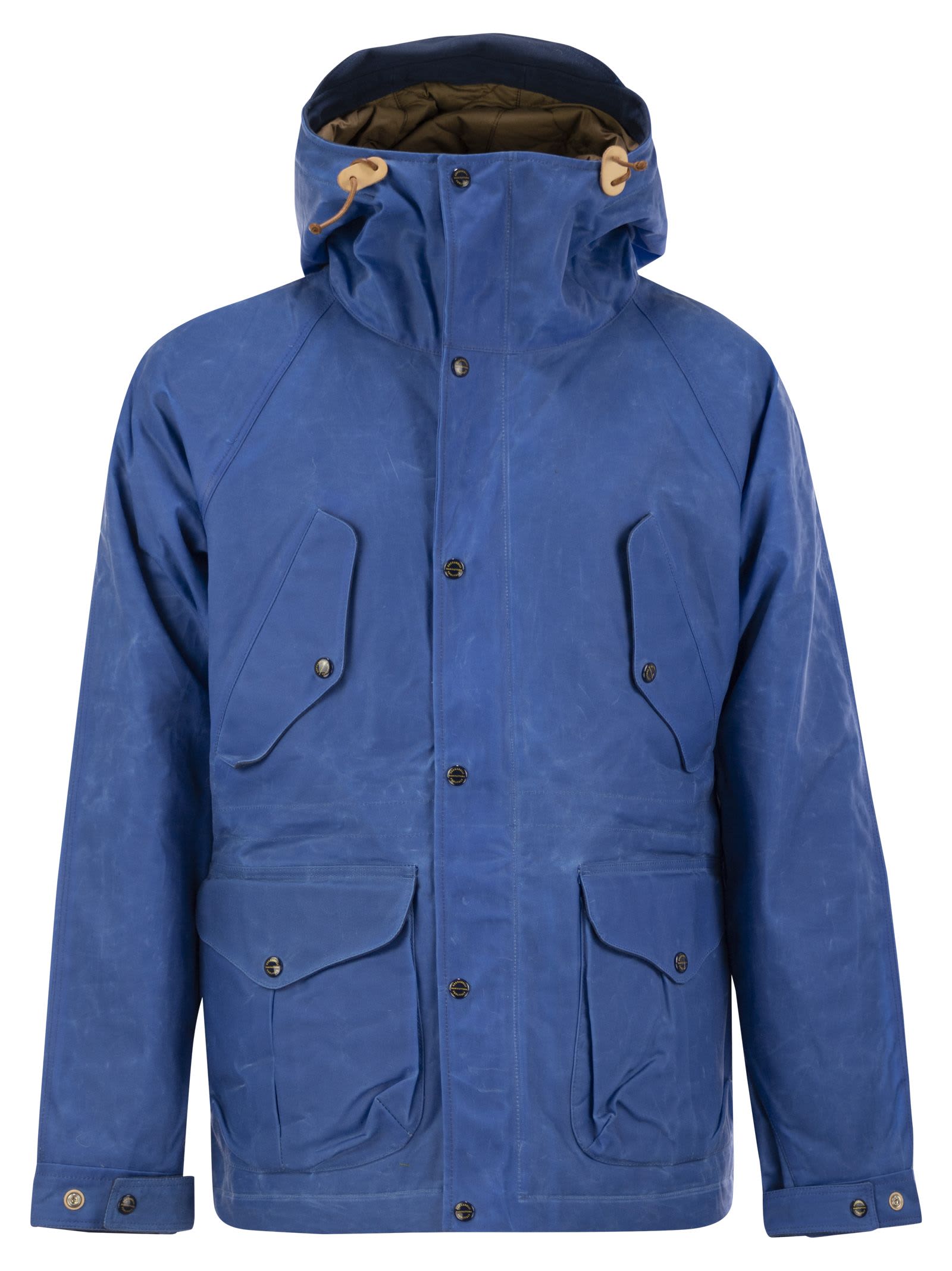 パーカー・フーディ Manifattura Ceccarelli NEW FISHERMAN DENIM - Hooded parka in Manifattura Ceccarelli New Fisherman Denim Hooded Parka In