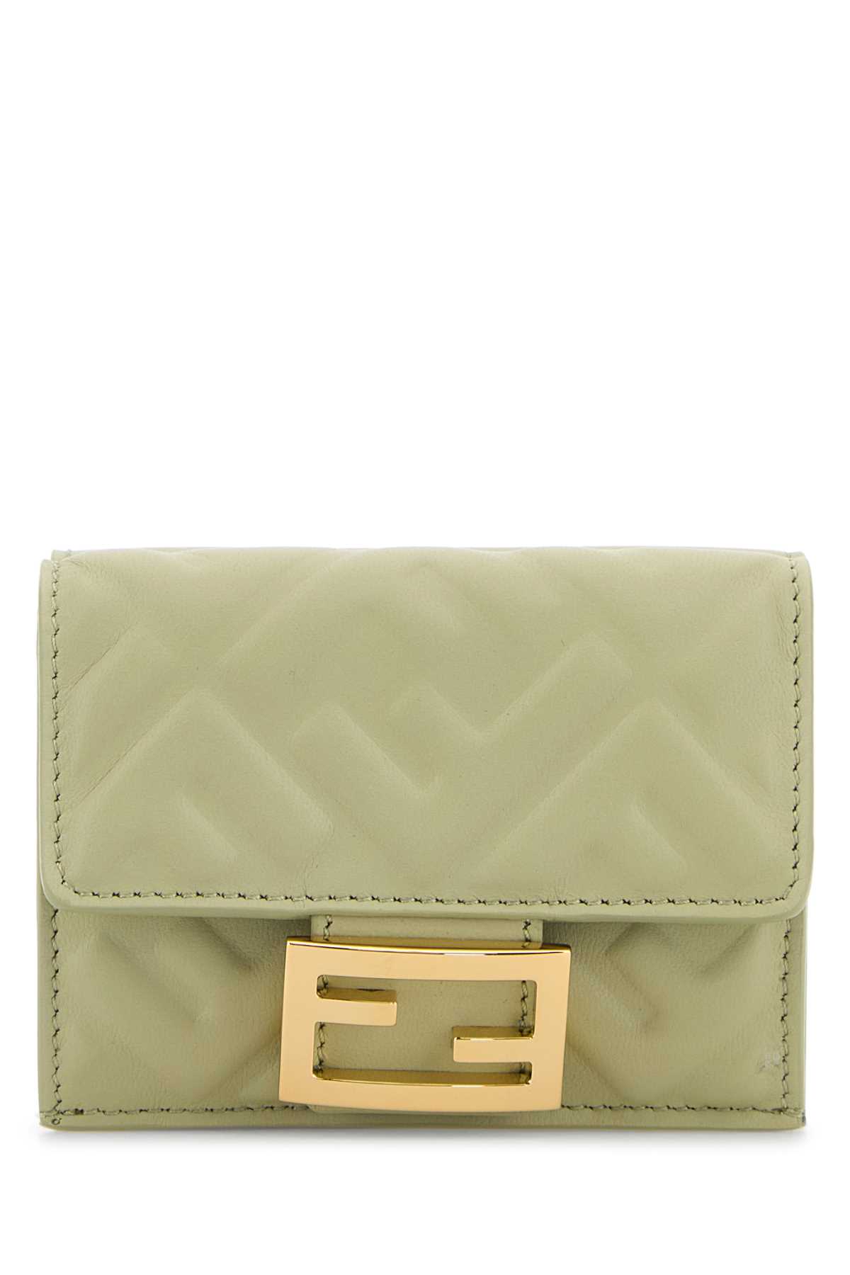 長財布 Fendi Pastel Green Nappa Leather Baguette Wallet Fendi Pastel Green Nappa Leather Micro Baguette Wallet