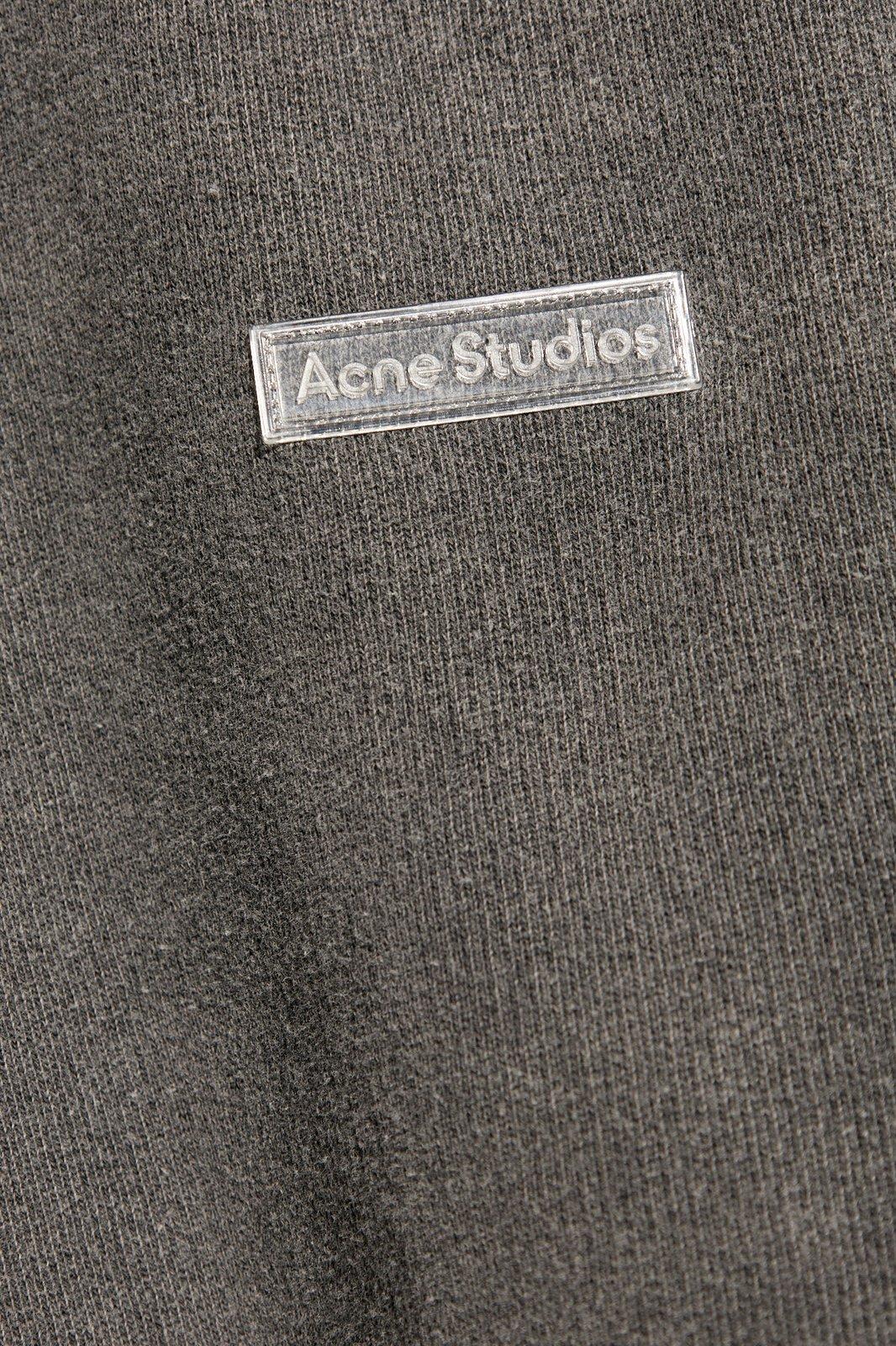 スウェット・トレーナー Acne Studios Logo Patch Crewneck Sweatshirt Acne Studios - Sweater logo patch - Faded black
