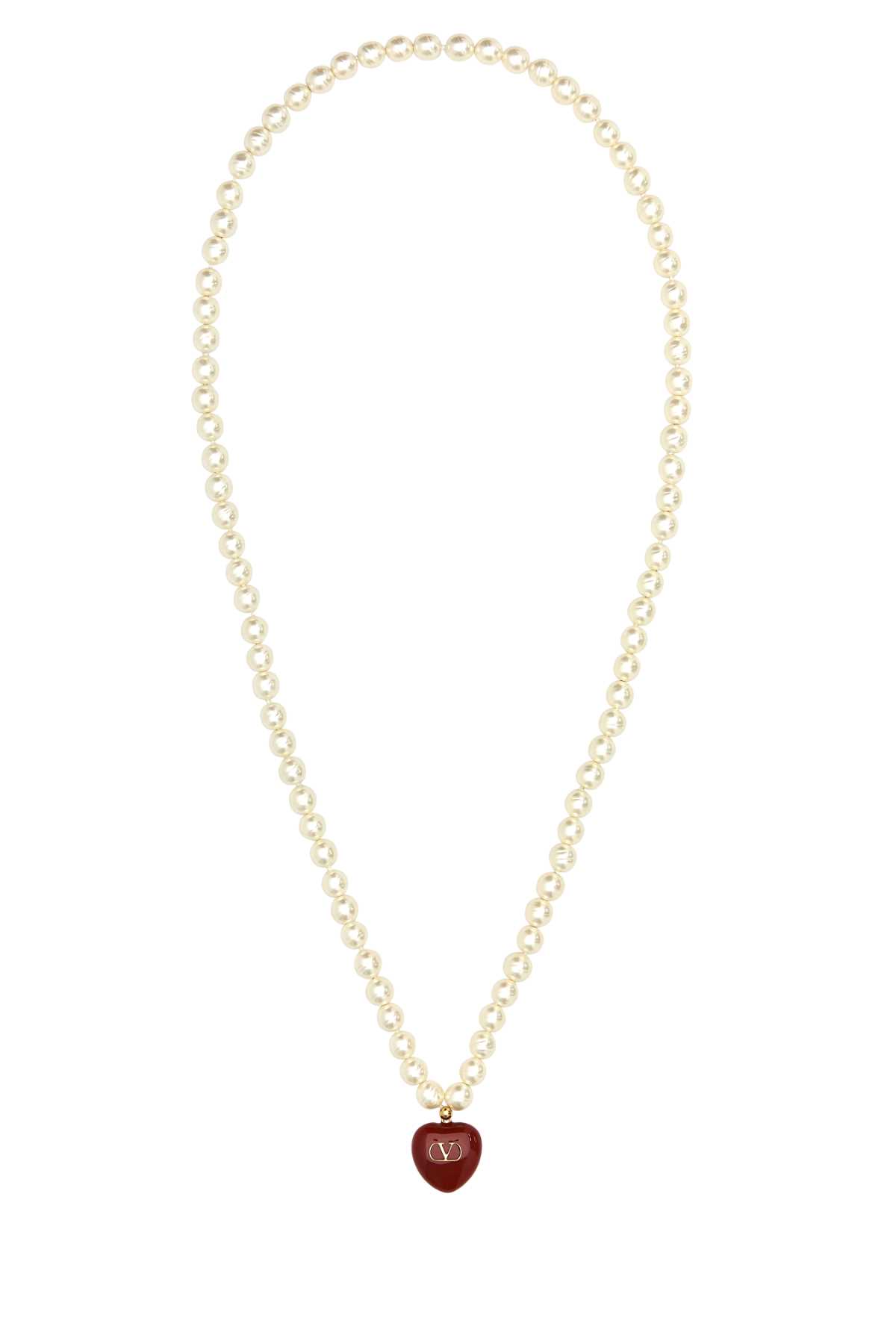 ネックレス・ペンダント Valentino Garavani Ivory Pearls Coeur  Necklace Valentino Garavani Ivory Pearls Coeur Royal Necklace