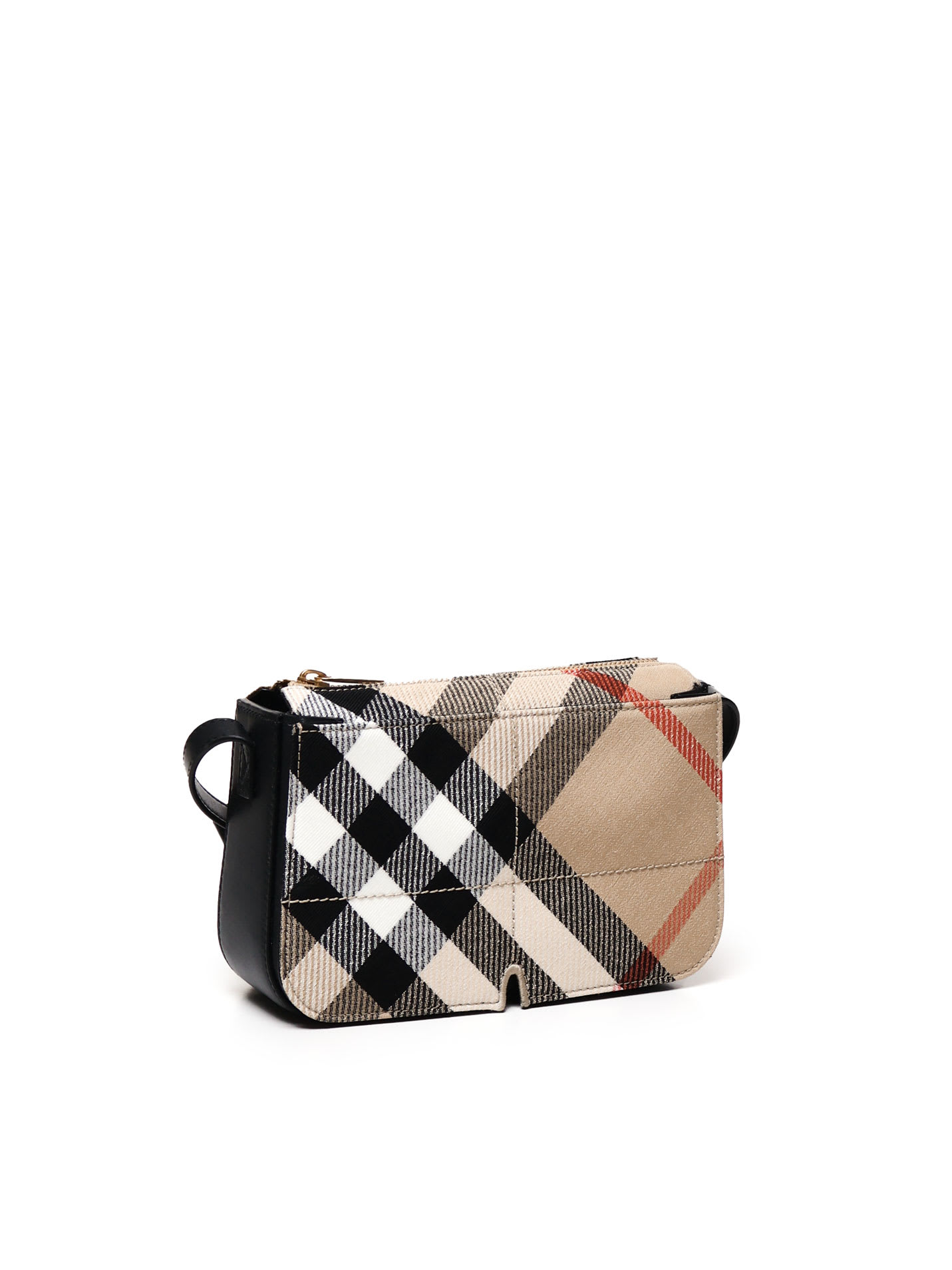 ハンドバッグ BURBERRY EMBROIDERED FABRIC CHECK MINI HANDBAG Small Check Shoulder Bag in Sand - Women | Burberry® Official