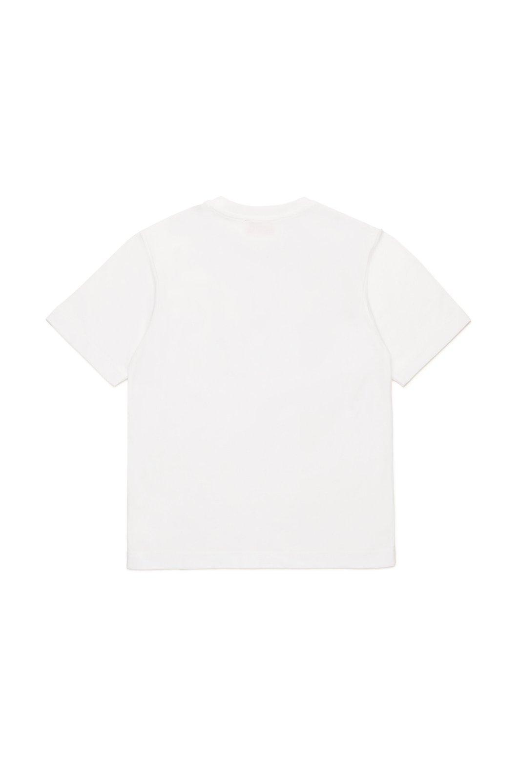 Diesel Oval-d Logo Embroidered Crewneck T-shirt | italist
