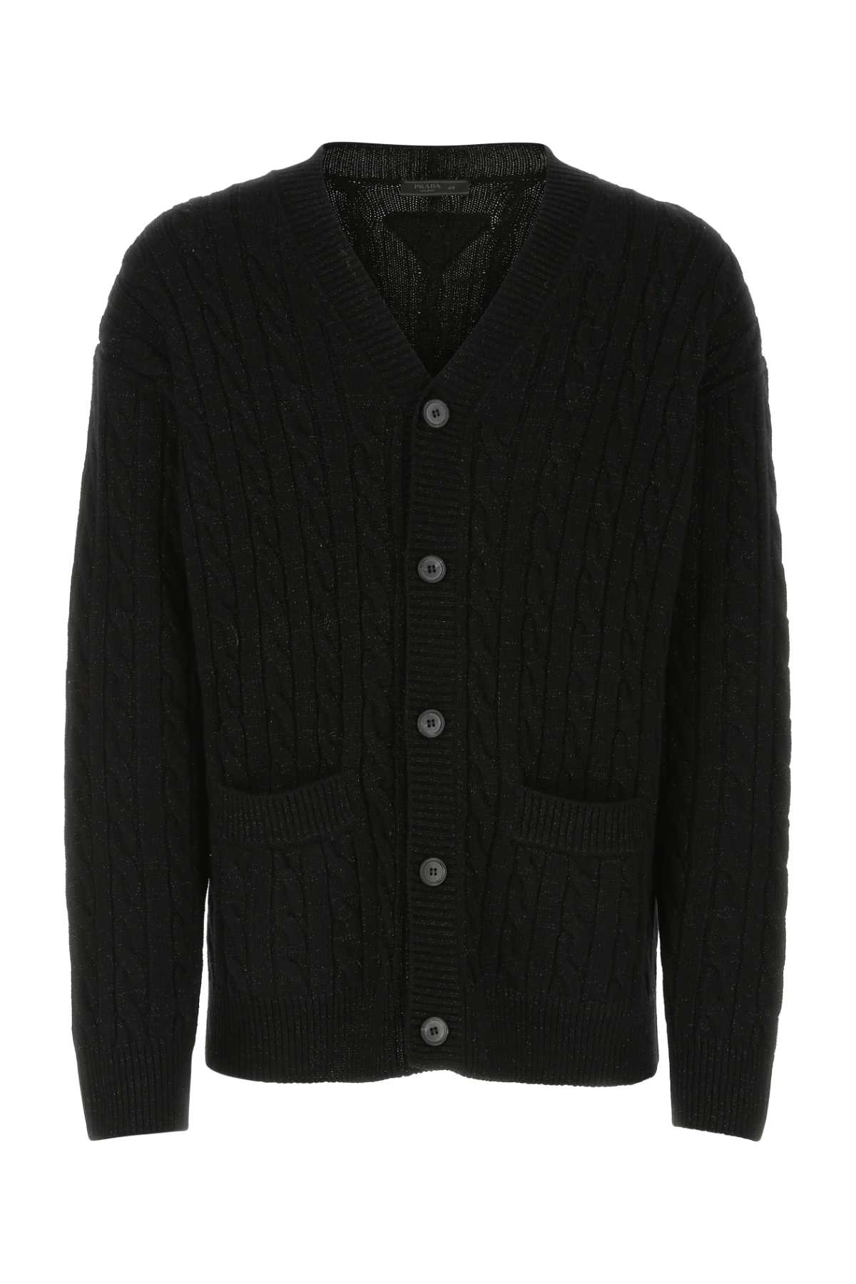【送料&関税込】Prada Black Wool Blend Oversize Cardigan 8875df433b8d08c6ff2f0b4920d218