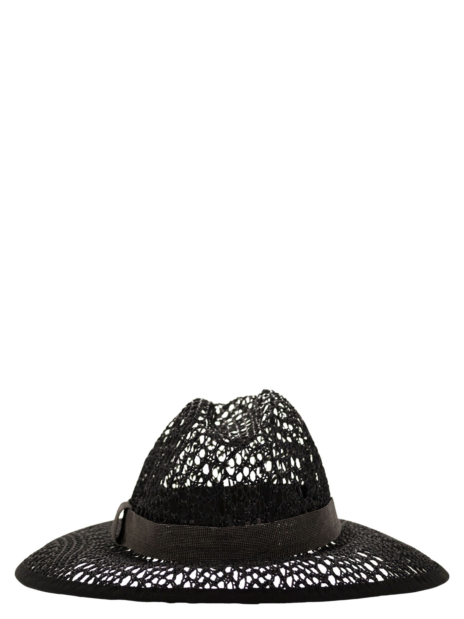 ハット BRUNELLO CUCINELLI Straw hat with Precious Band Brunello Cucinelli Straw Hat With Precious Band | italist