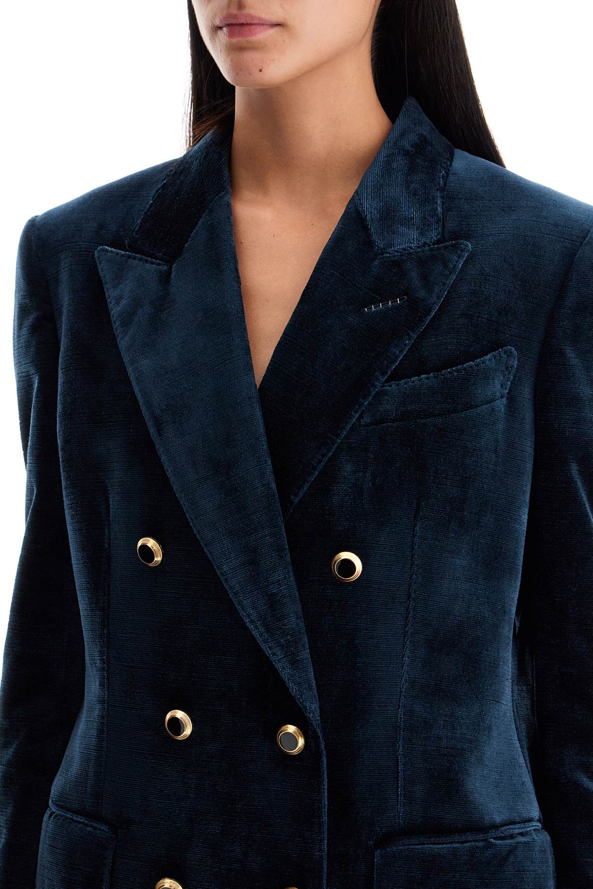 【関税＆送料込み】Tom Ford Dp Wallis Velvet Jacket Clothin WALLIS DOUBLE BREASTED PEAK LAPEL VELVET JACKET | Tom Ford
