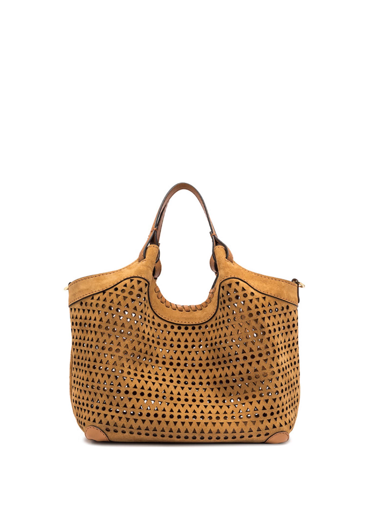 【GIANNI CHIARINI】DUA Punching Suede Gianni Chiarini Dua Suede Handbag | italist