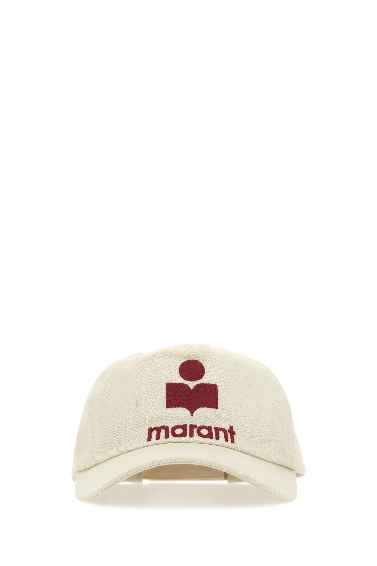 キャップ Isabel Marant Sand Cotton Tyron Baseball Cap Tyron Cap Man ecru and black | ISABEL MARANT Official online