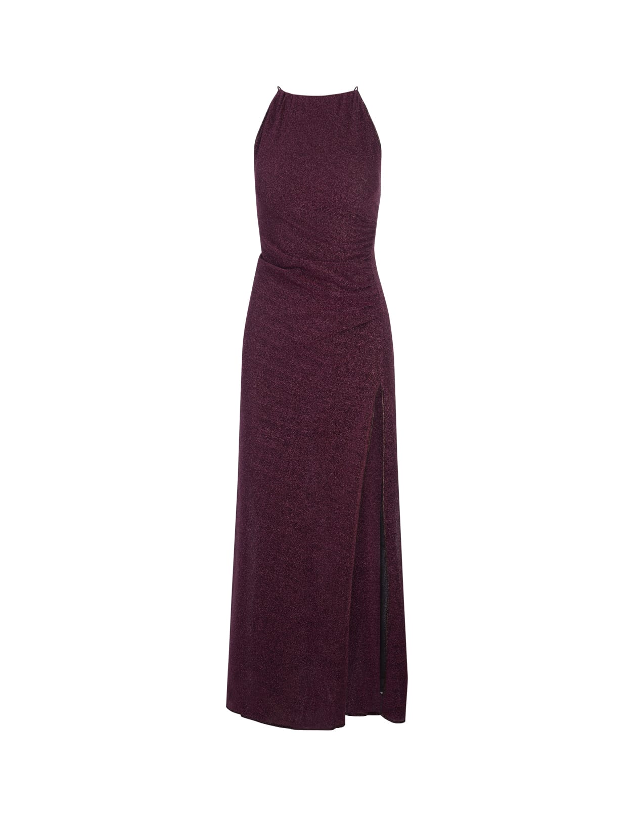 aubergine lumiere long dress