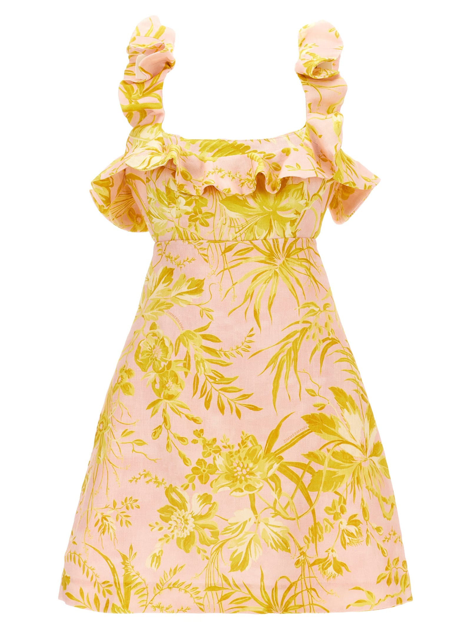 'golden ruffle' dress