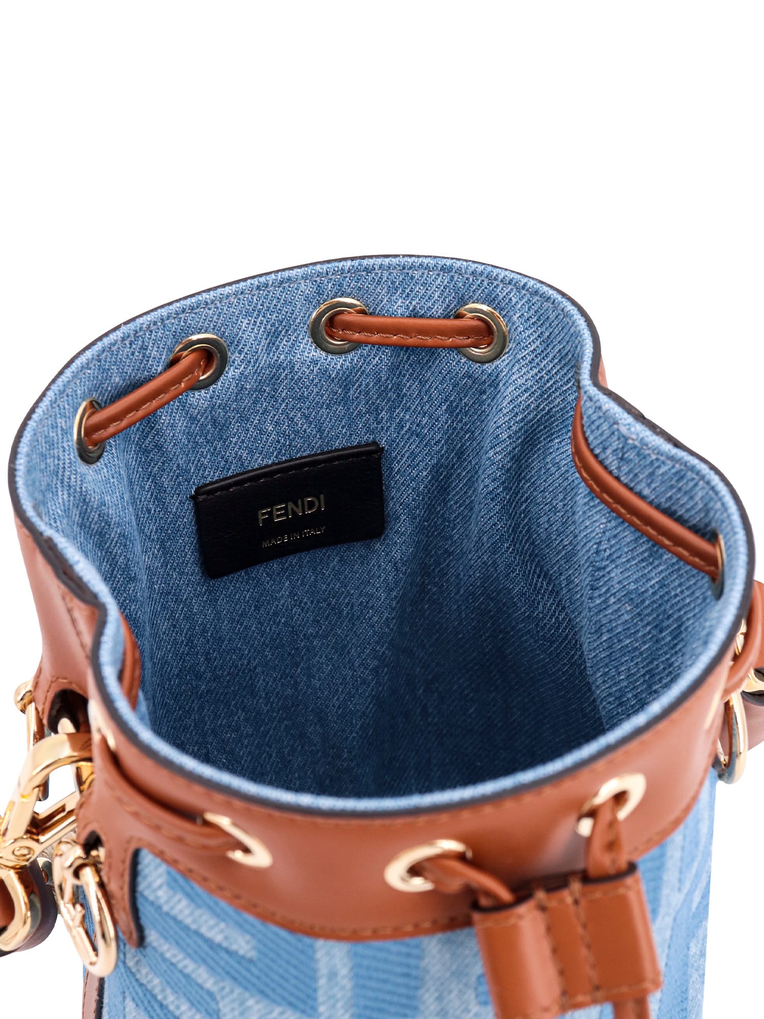 Fendi Mon tresor - Bucket bag for Woman - Blue - 8BS010AP4N-F1LB6