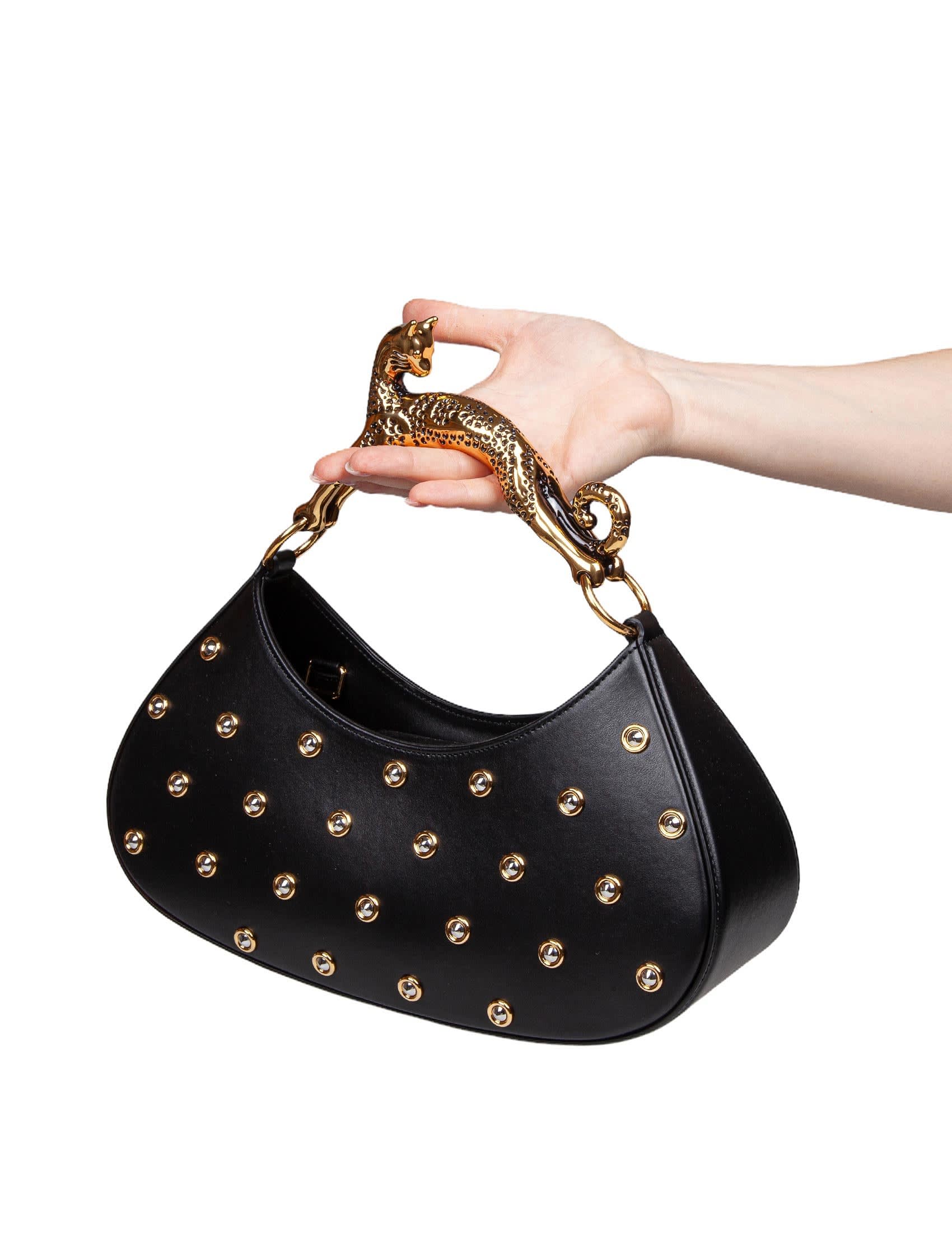 ★SCULPTOR★ Stud llic Hobo Bag Black SC25S502BK Stud Metallic Hobo Bag Black – Sculptor