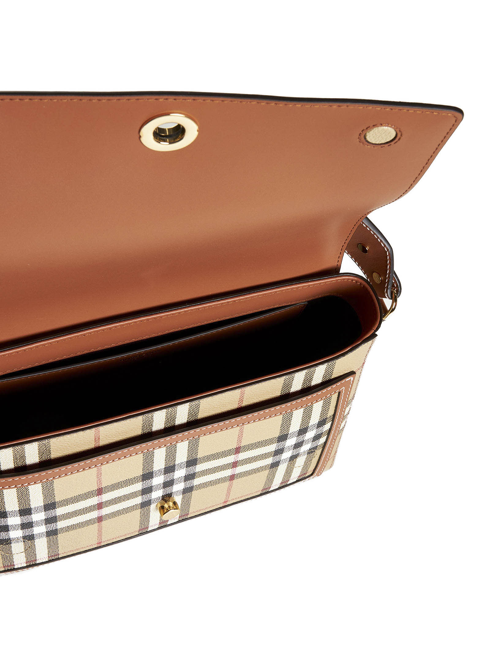 BURBERRY｜SHOULDER BAGS (Leather and Vintage Check Note Burberry Note Check Shoulder Bag | Bloomingdale's