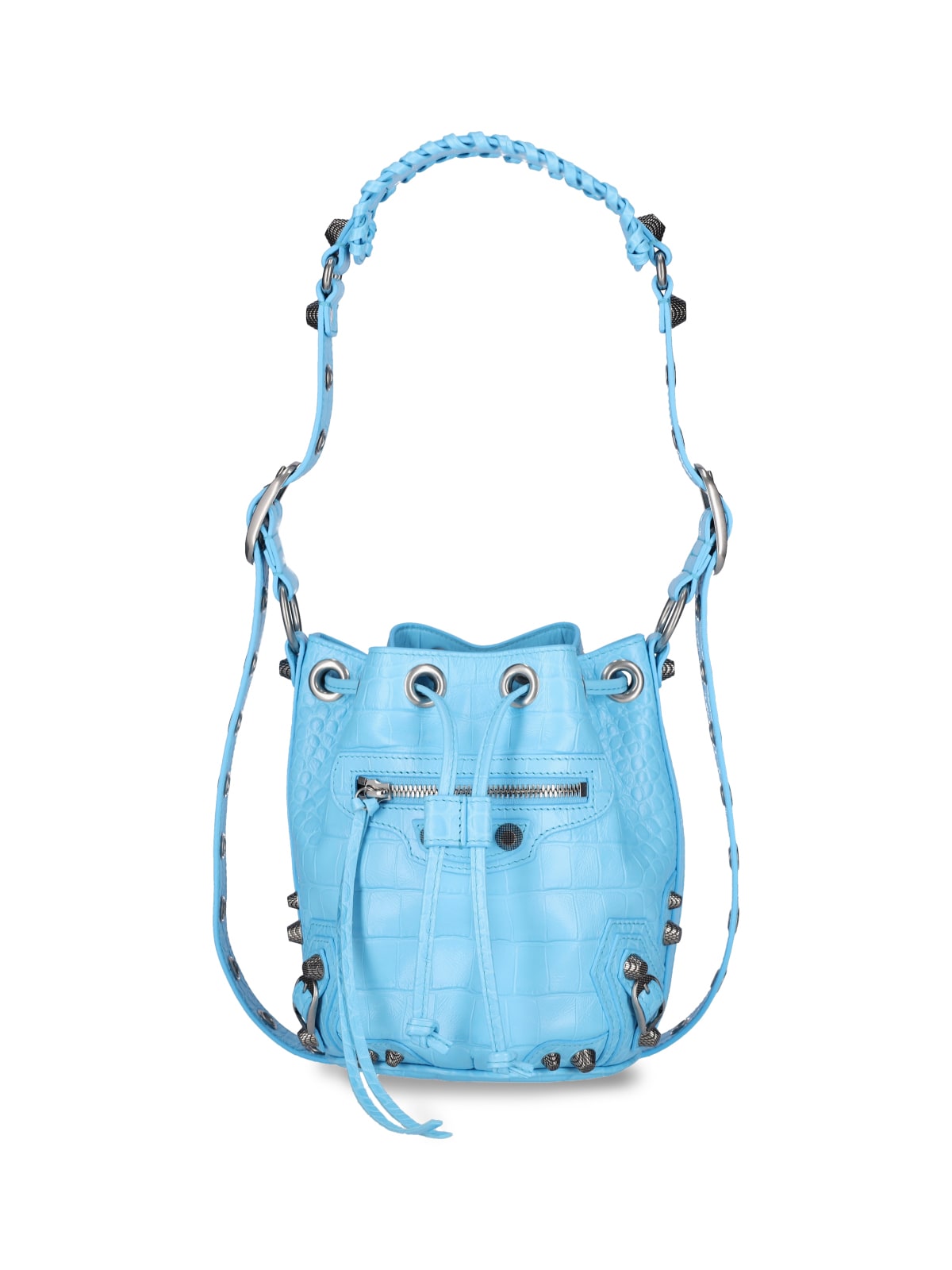 ショルダーバッグ・ポシェット BALENCIAGA Light-Blue Leather Le Cagole Xs Bucket Bag 19352308_54367885_600.jpg