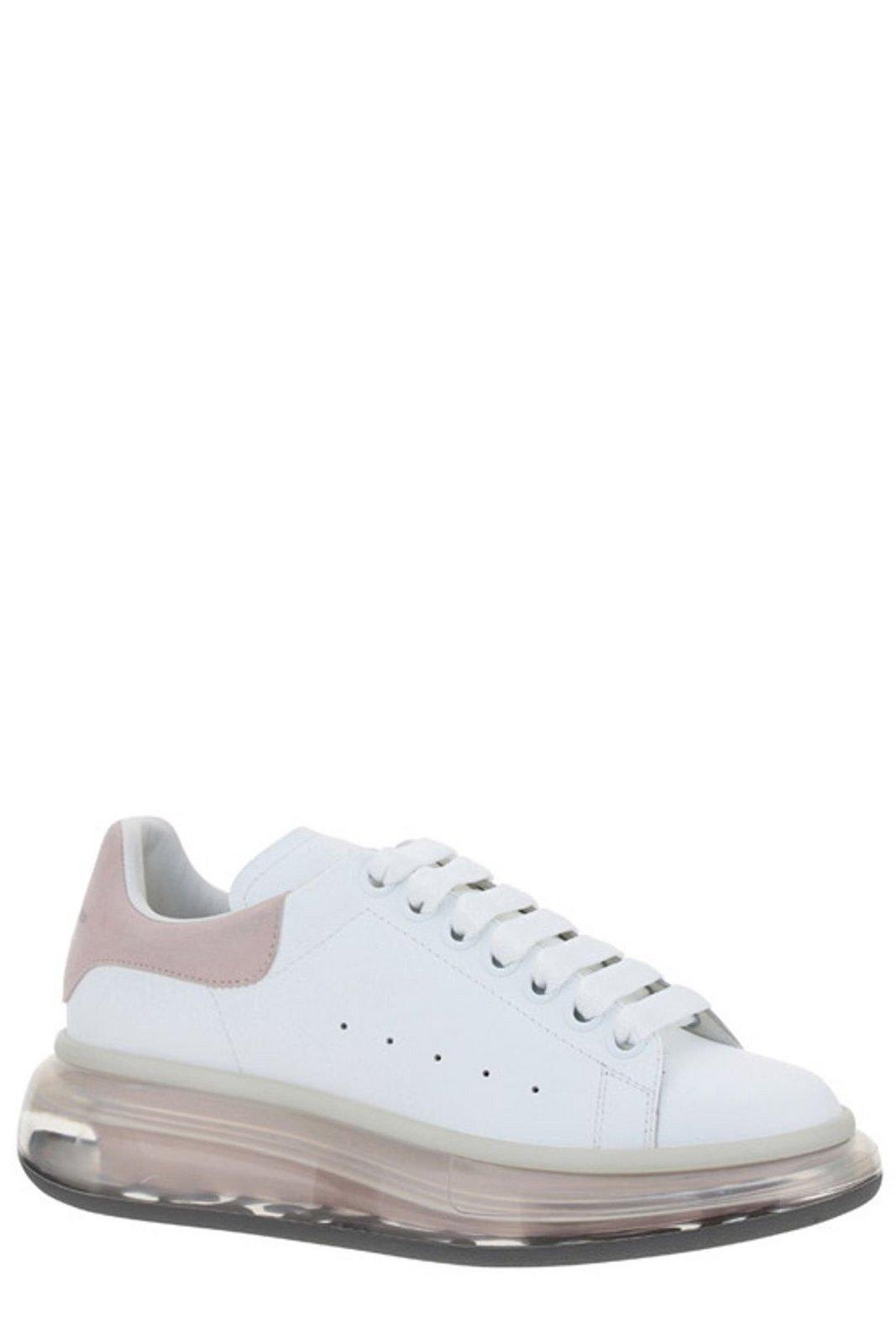 alexander McQUEEN Oversized White Sneaker w/Blue Glitz sz.41