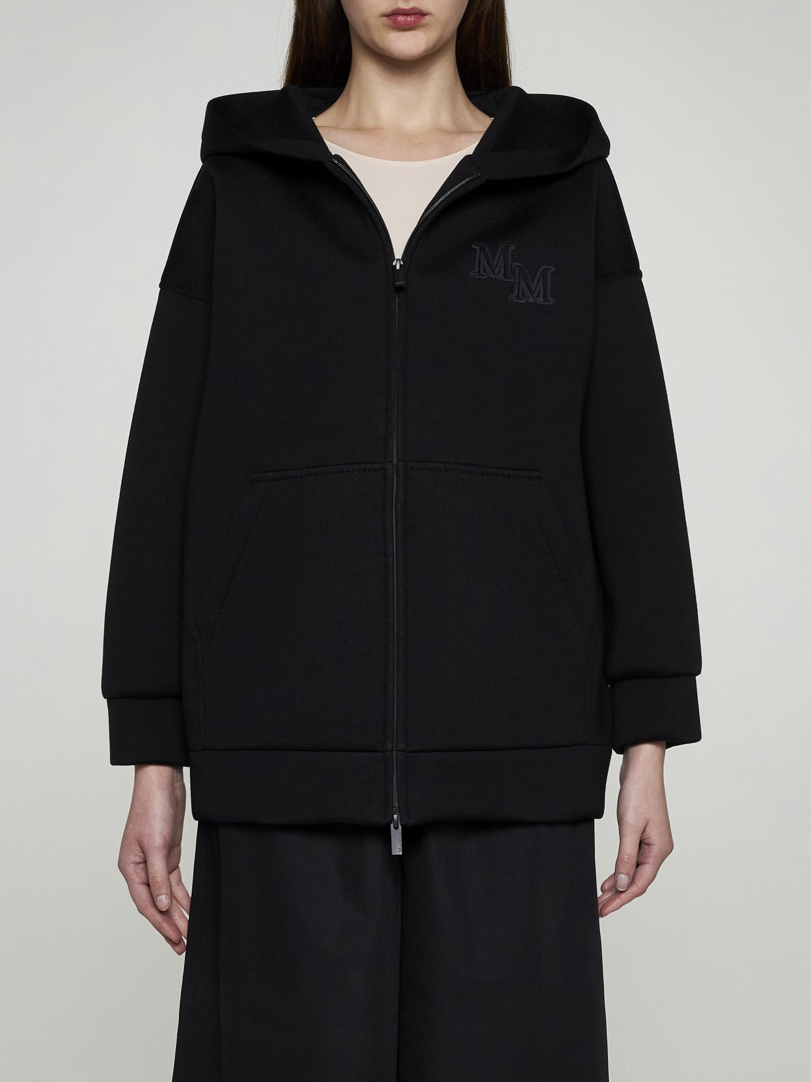 【送料&関税込】Max Mara Black Wool Obbia Sweatshirt Max Mara Black Wool Obbia Sweatshirt | italist