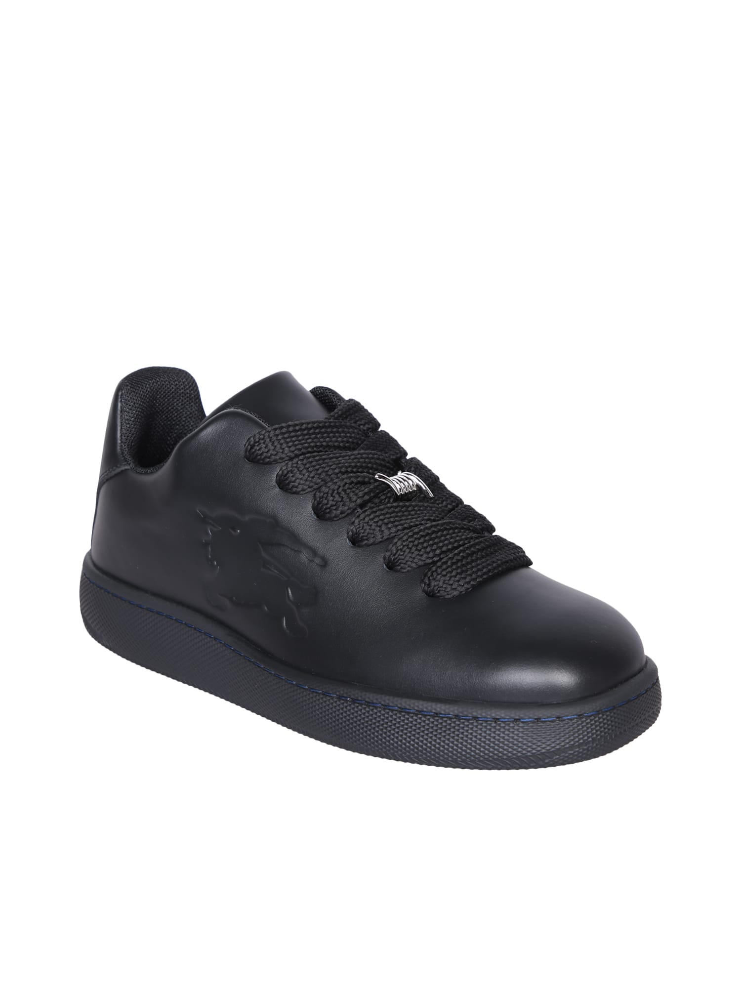スニーカー Burberry Black Leather Box Sneakers Leather Box Sneakers in Black - Men | Burberry® Official