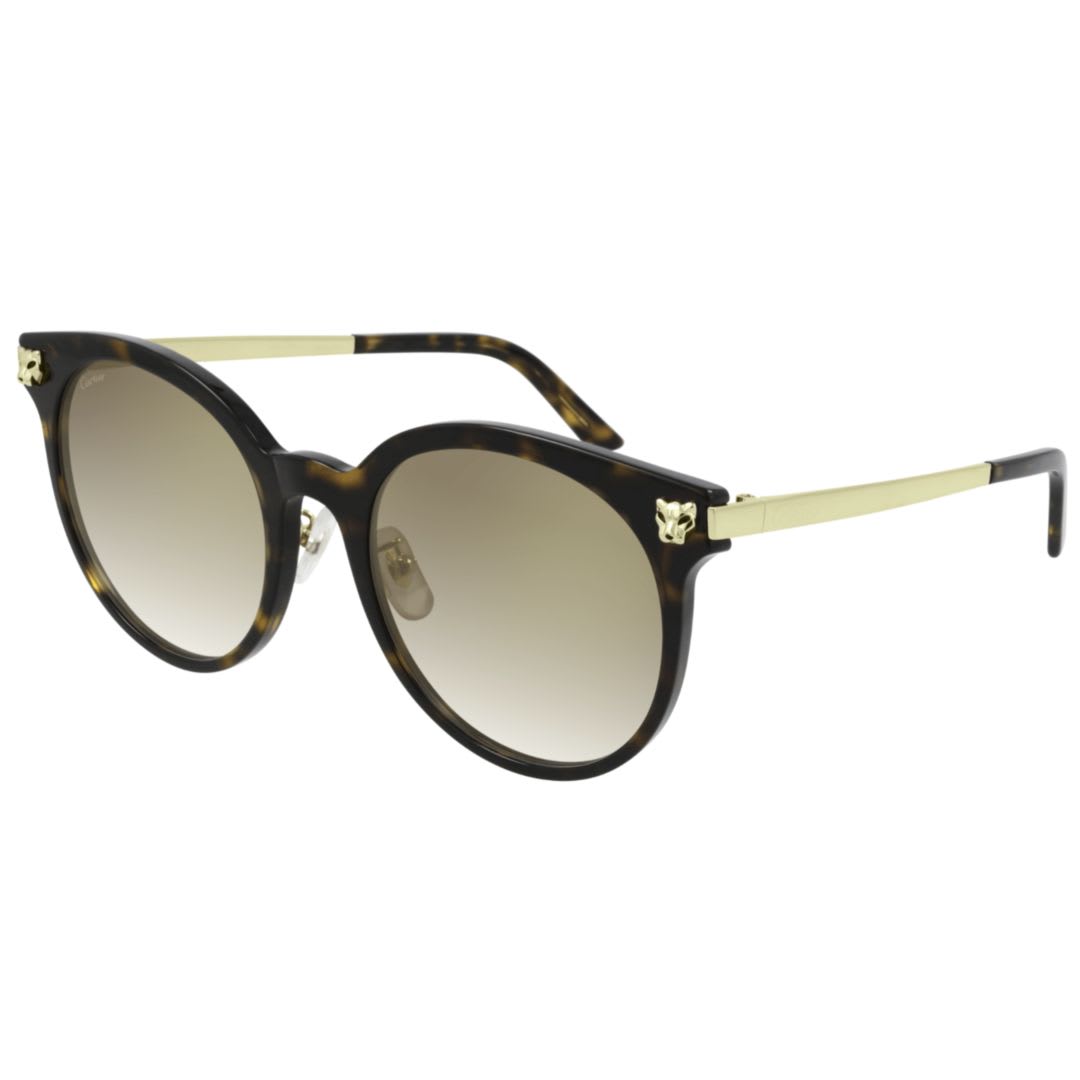 Cartier Eyewear Ct0245sk002 Havana Gold Brown | italist