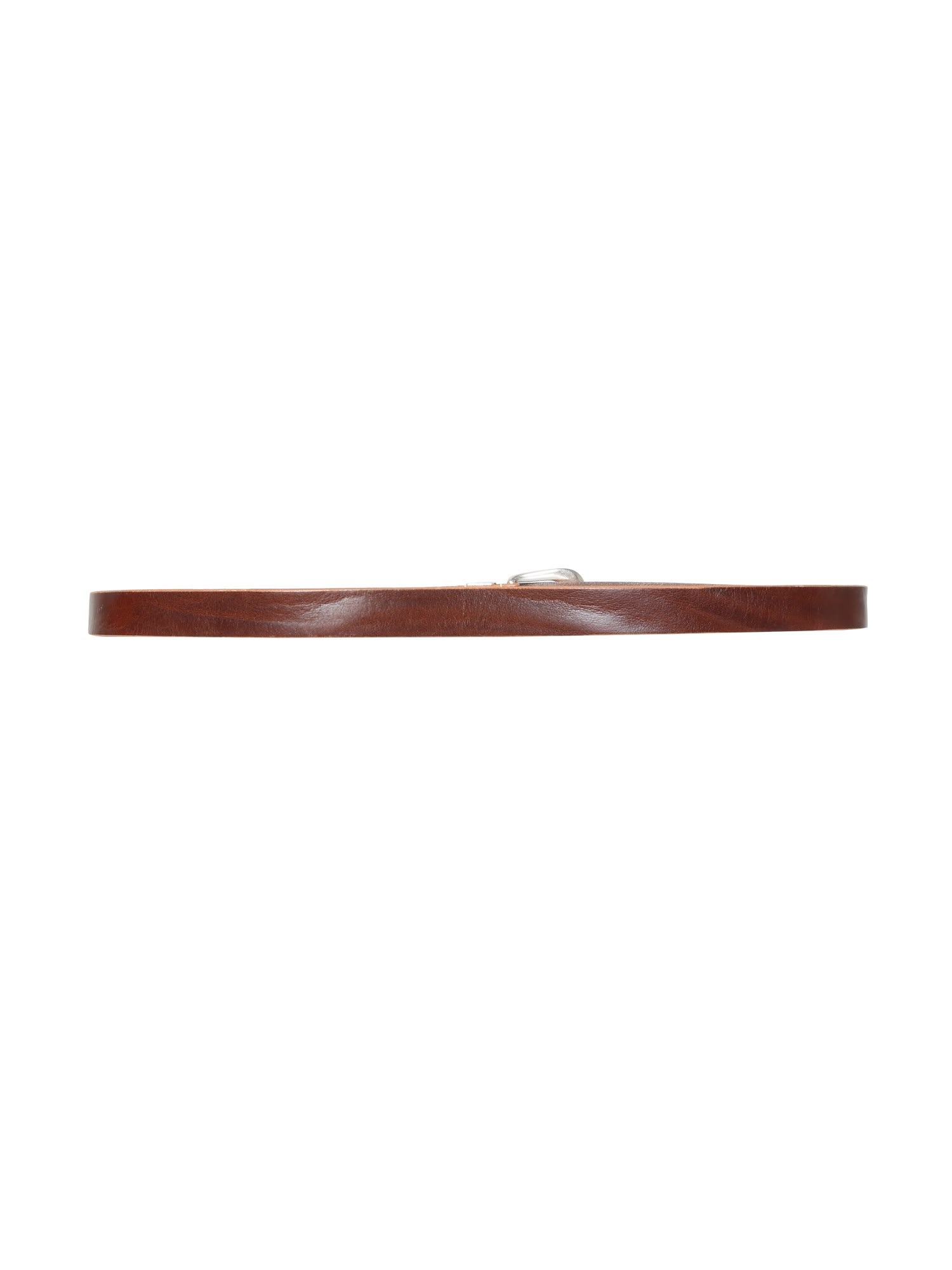 Thin Leather Belt, Brown