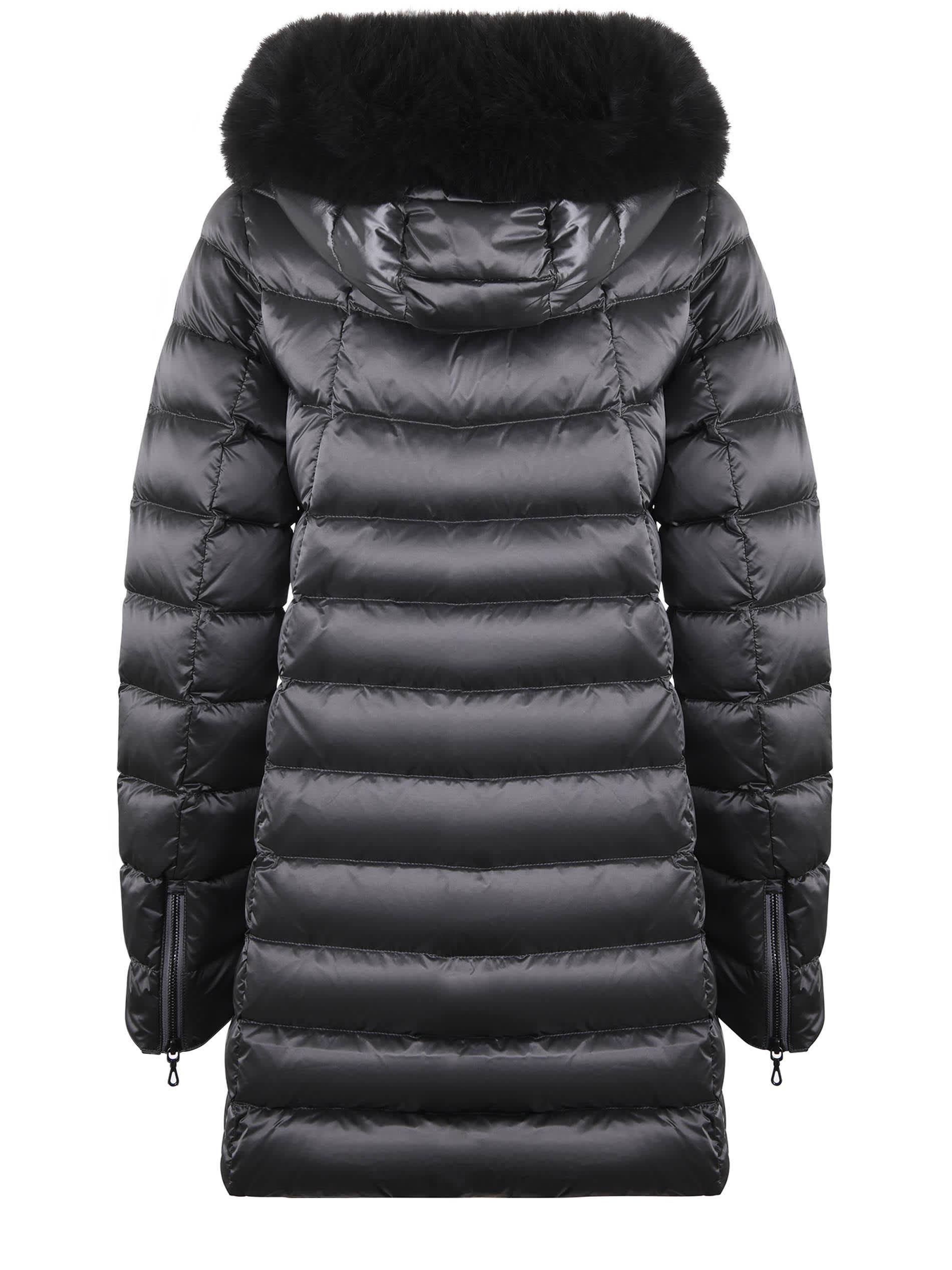 ダウンジャケット・コート COLMAR ORIGINALS FW24 DOWN JACKET WITH LOGO (2141U 2YO68) Sporty down jacket with fixed hood - NAVY BLUE | Colmar