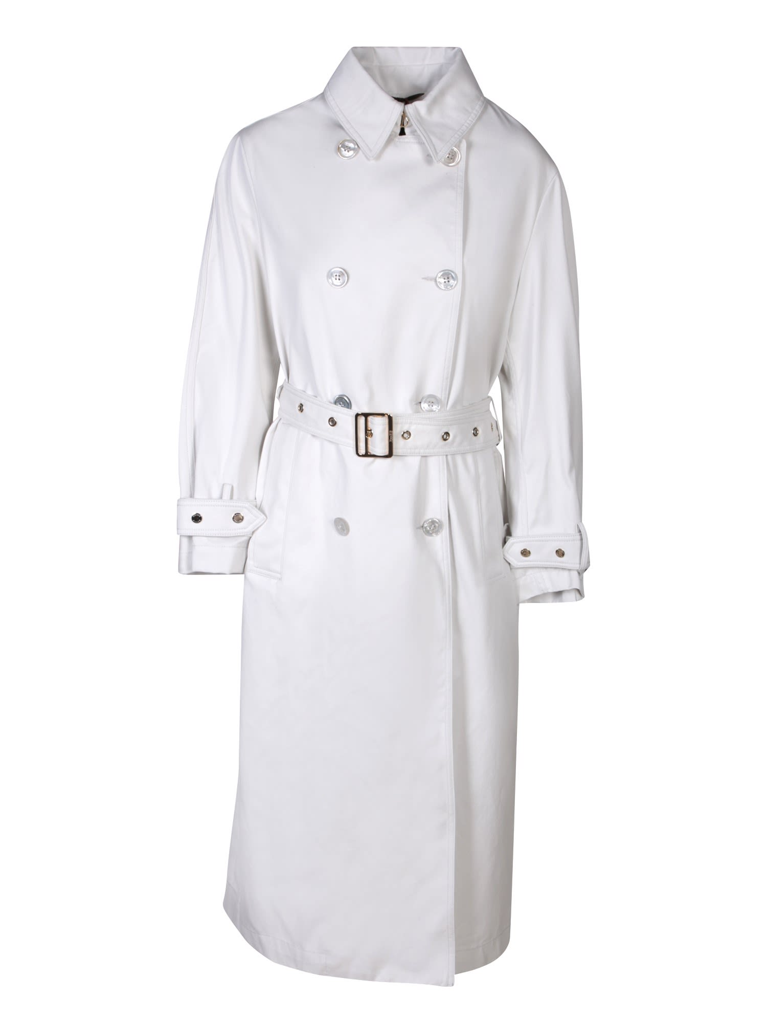 【送料&関税込】Moorer Thelma Light Grey Trench Coat Moorer Thelma Light Grey Trench Coat | italist
