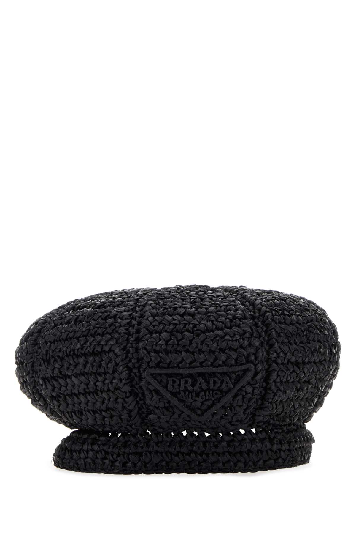 Prada Black Rafia Baker Boy Hat | italist