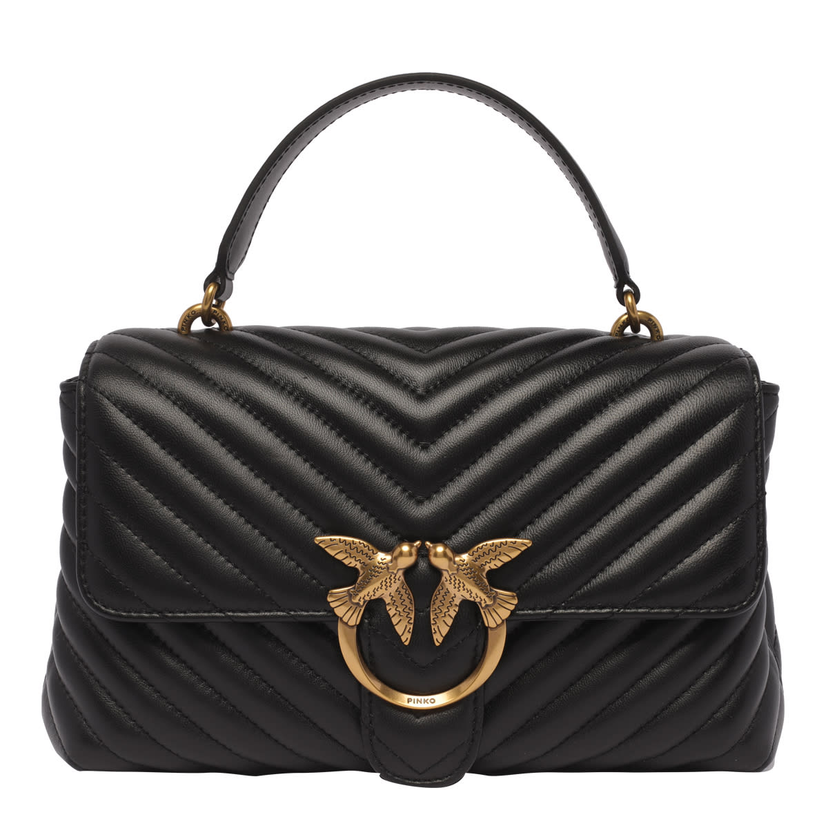 トートバッグ PINKO 'Love Lady Puff Classic' Hand Bag (100043A0GK Z99O) Classic Lady Love Bag Puff Chevron PINKO → Shop Online