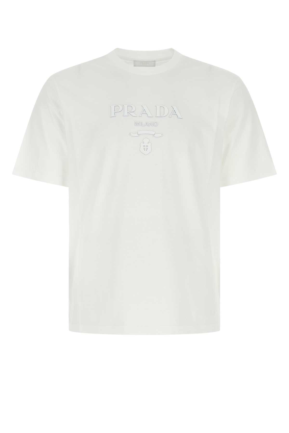 Prada White Cotton T-shirt | italist