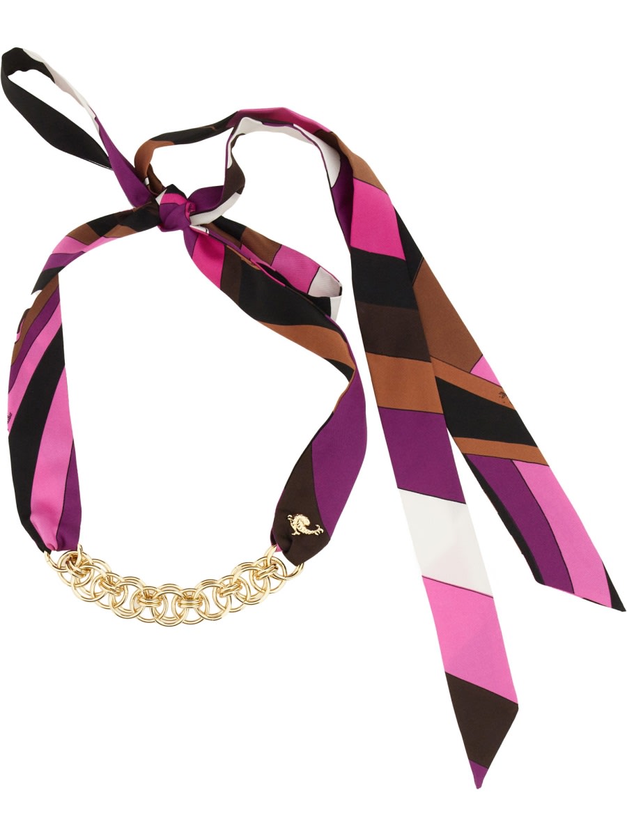 スカーフ PUCCI FW24 BANDEAU WITH CHAIN (4UAM15 4U929016) スカーフ PUCCI FW24 BANDEAU WITH CHAIN (4UAM15 4U929016