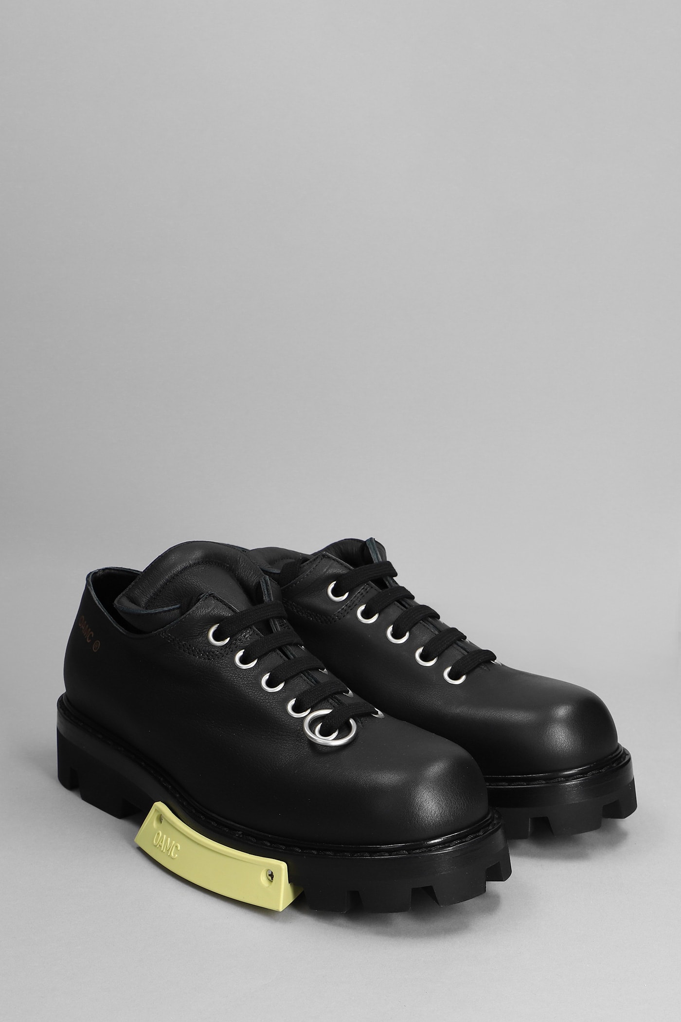 OAMC Lace Up Shoes In Black Leather | italist