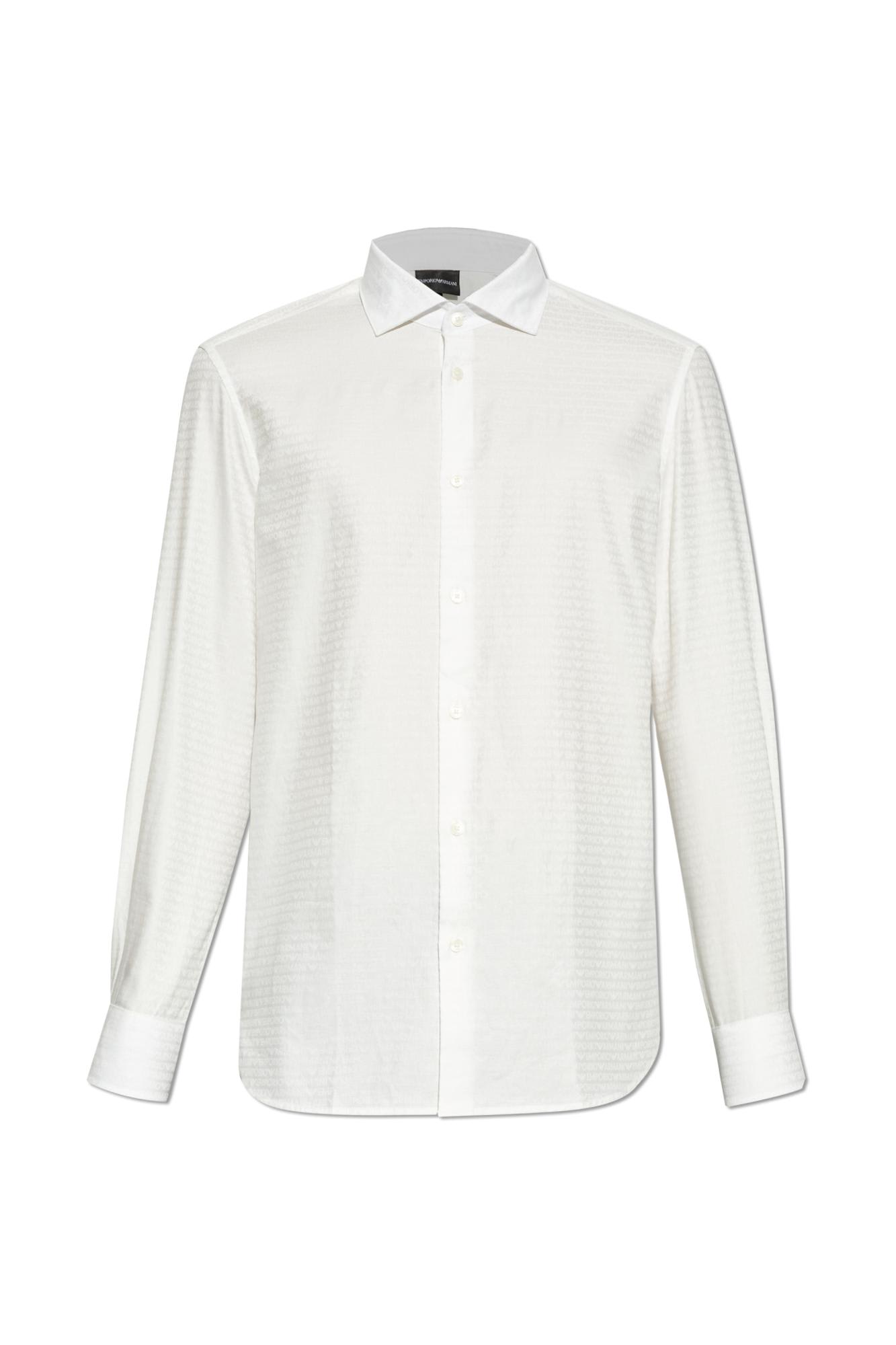 Emporio Armani Cotton Shirt With Monogram | italist, ALWAYS