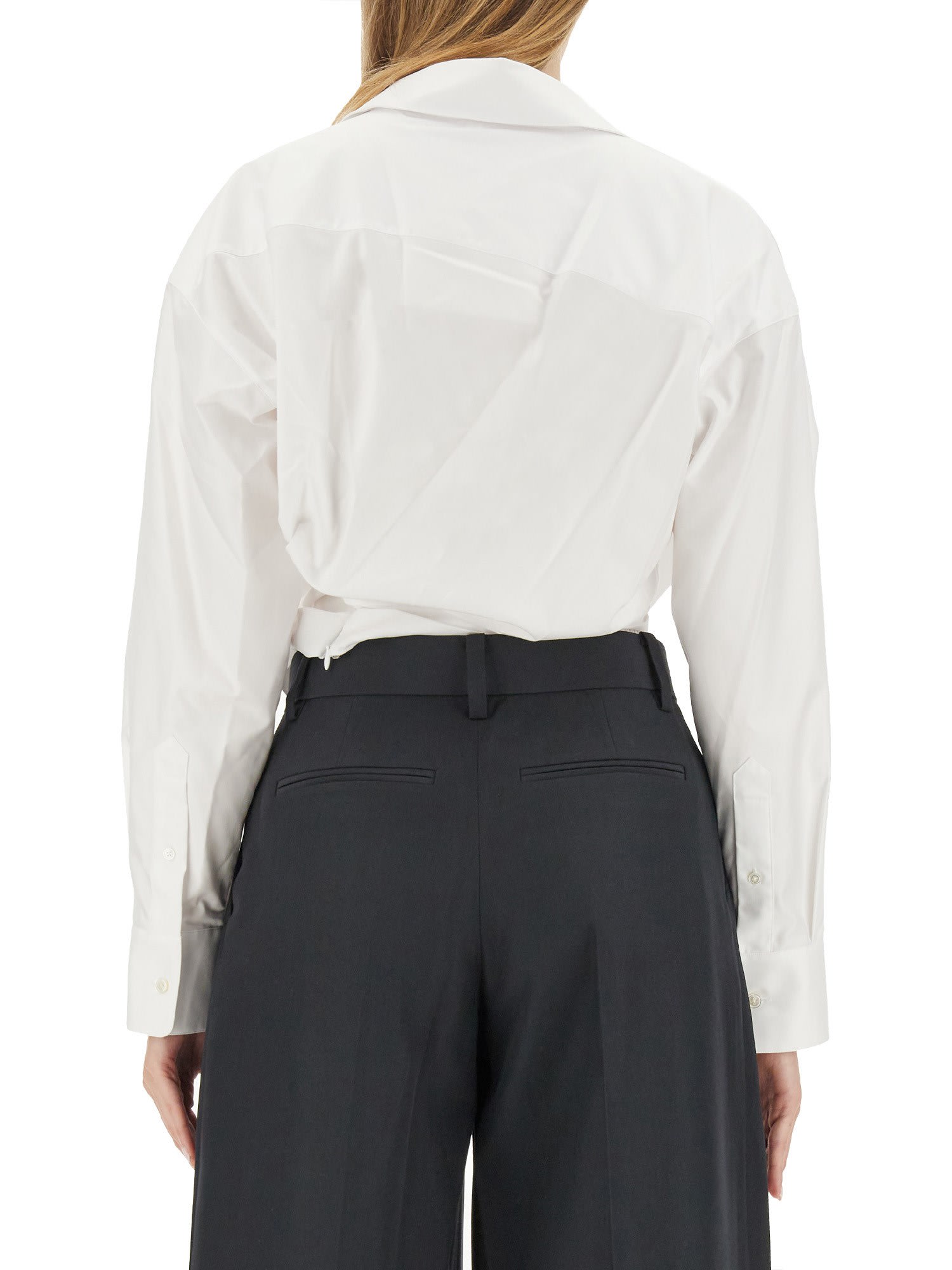 Tシャツ・カットソー Alexander Wang FW23 DRAPED SHIRT (1WC3231833_100) Alexander Wang Draped Shirt | italist