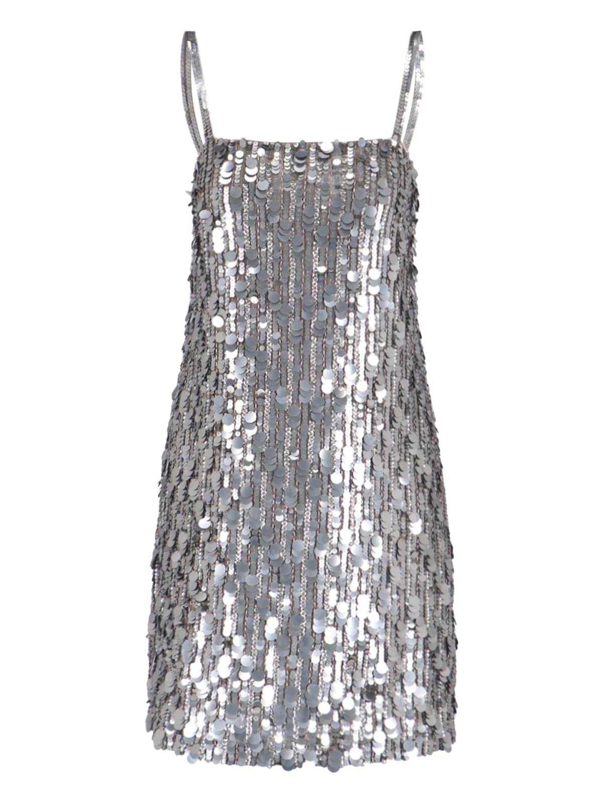 silver full sequins gender mini dress